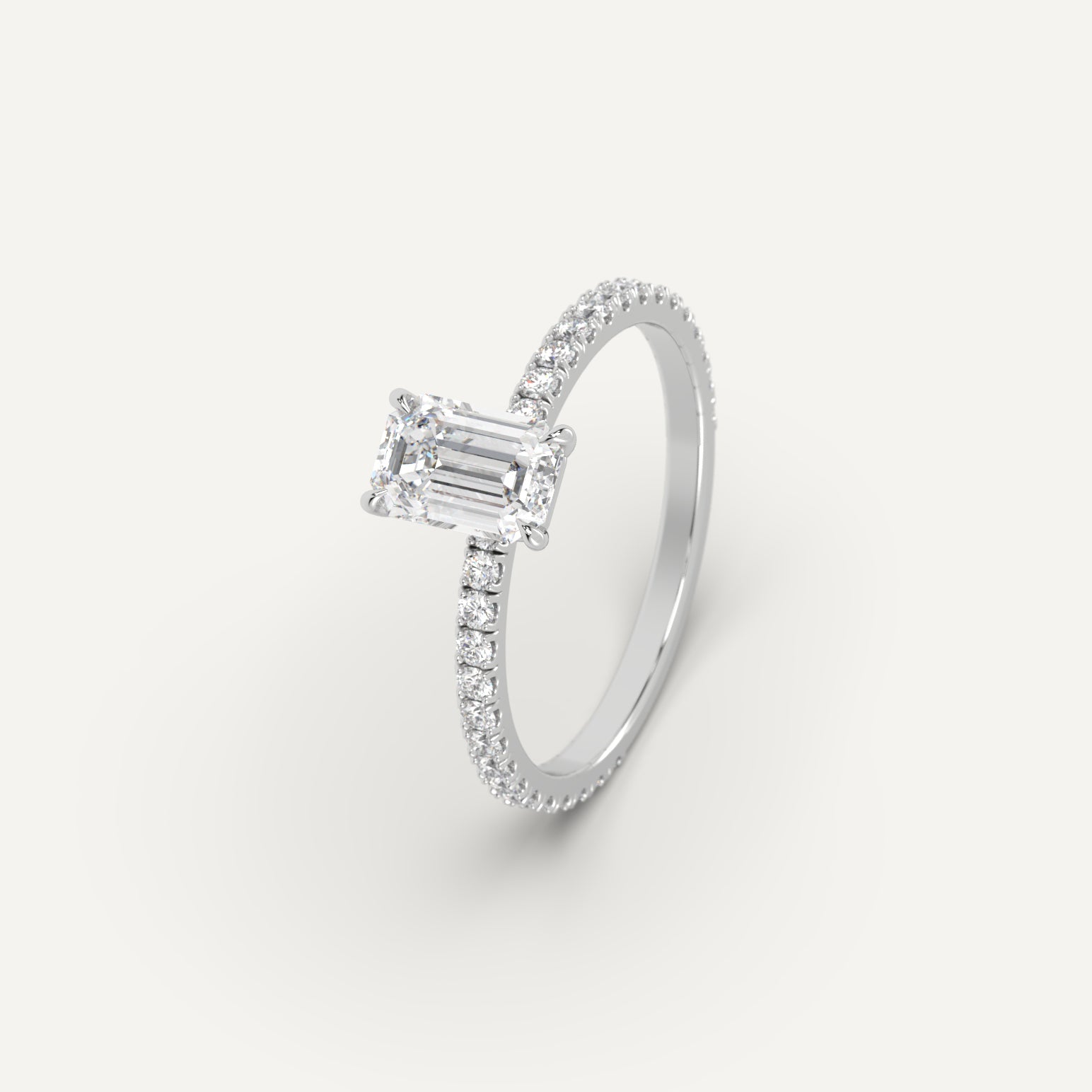 1 Carat Emerald Cut Diamond Ring - Elegant Solitaire Engagement Ring for Women, Perfect for Proposals, Weddings & Anniversaries