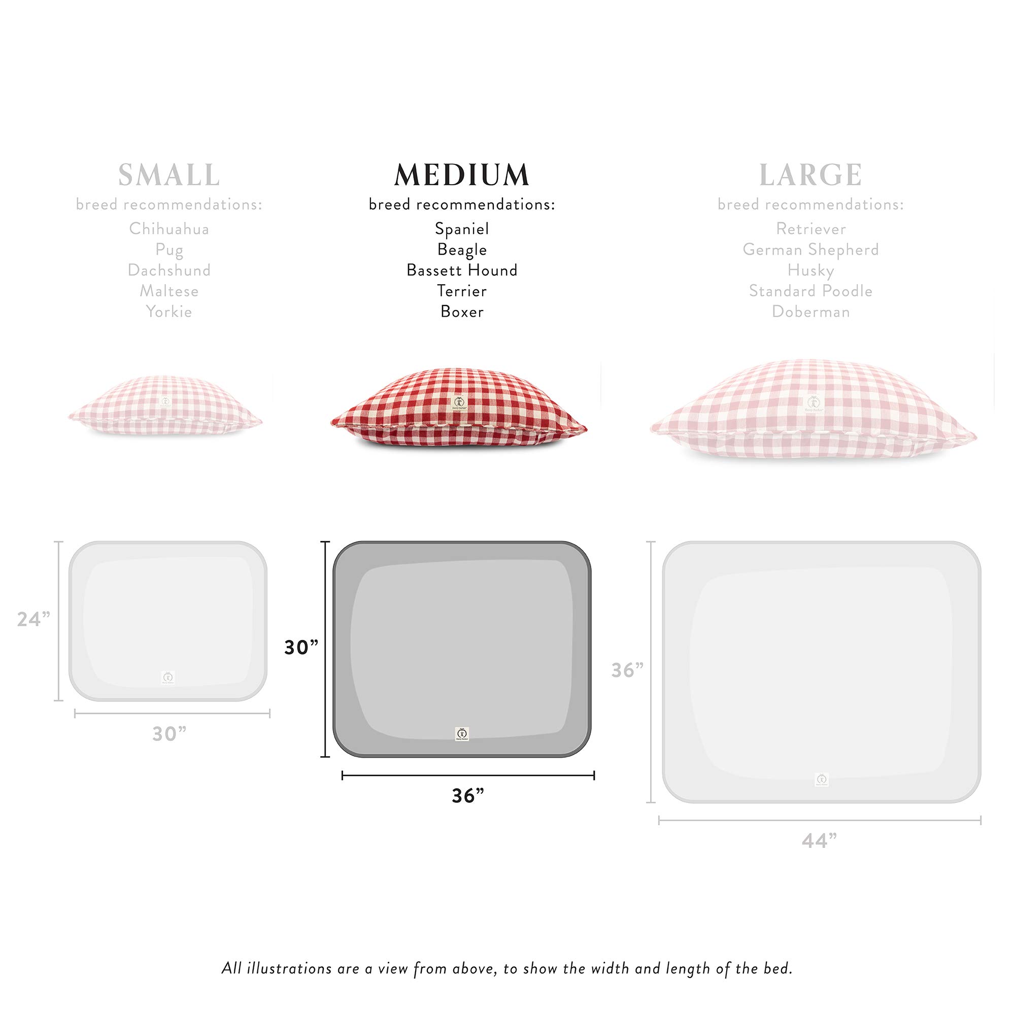 Buffalo Check Plaid Dog Bed - Medium Size, Red - Cozy & Comfortable Pet Bed for Small to Medium Dogs - Perfect for Crates, Living Rooms & Bedrooms