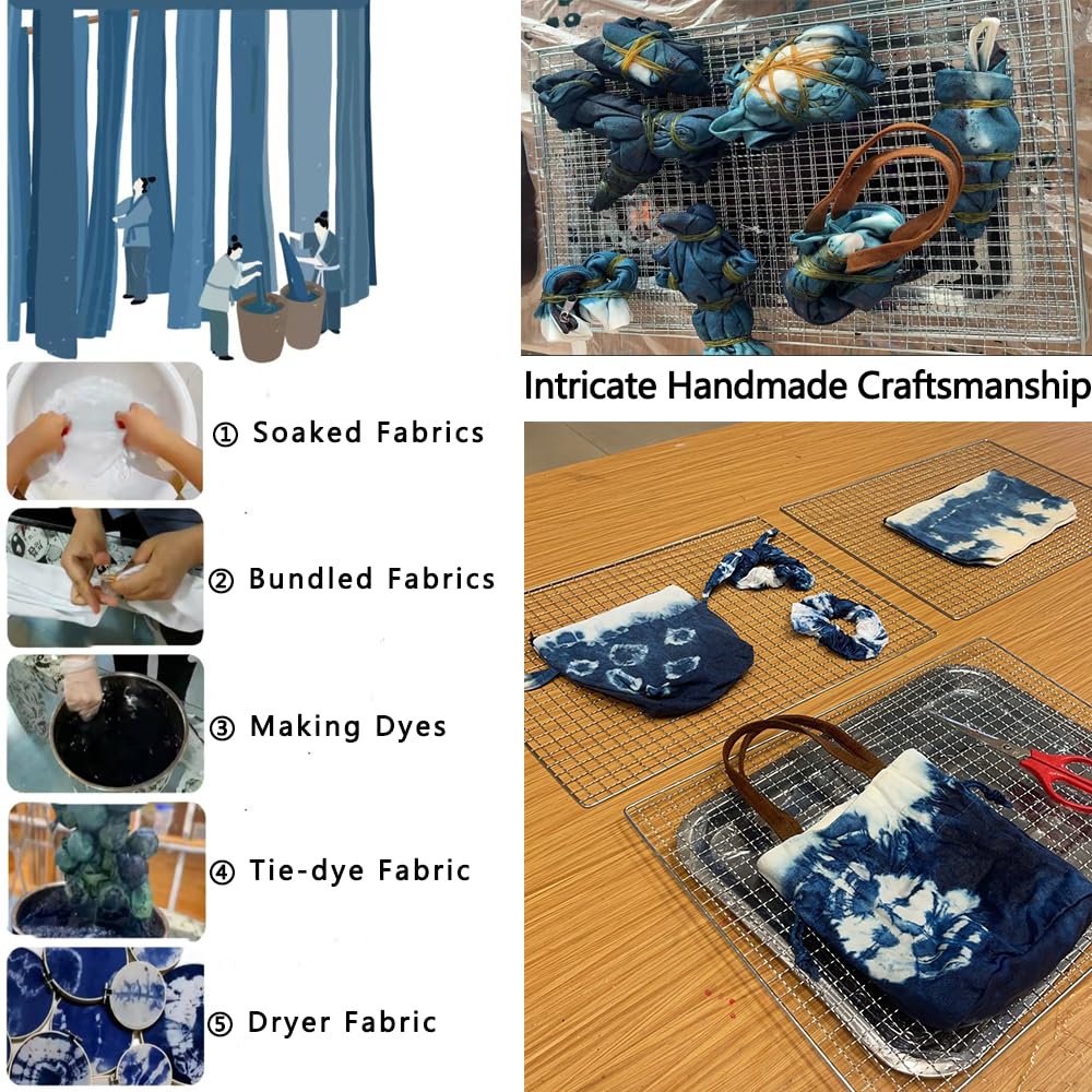 2 Pcs Handmade Natural Linen Makeup & Toiletry Bag with Zipper - Unique Tie Dye Travel Storage Pouch for Cosmetics, Shaving Kit & Grooming Essentials | Perfect for Vacation, Camping & Daily Organizer