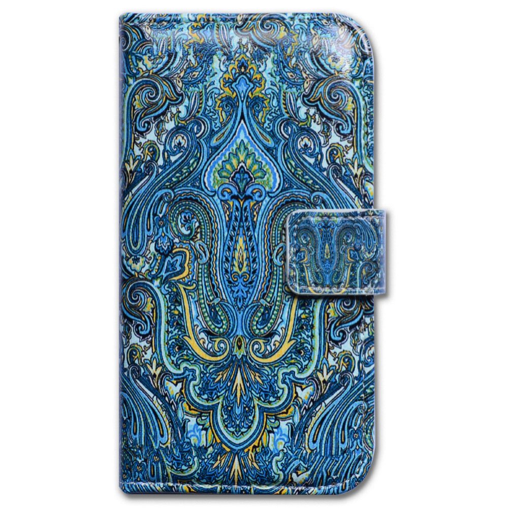 Premium PU Leather Wallet Case for iPhone 11 Pro Max - Princely Paisley Design with Card Slots, ID Holder & Wrist Strap | Stylish Flip Folio Cover for Everyday Protection, Business & Travel Use