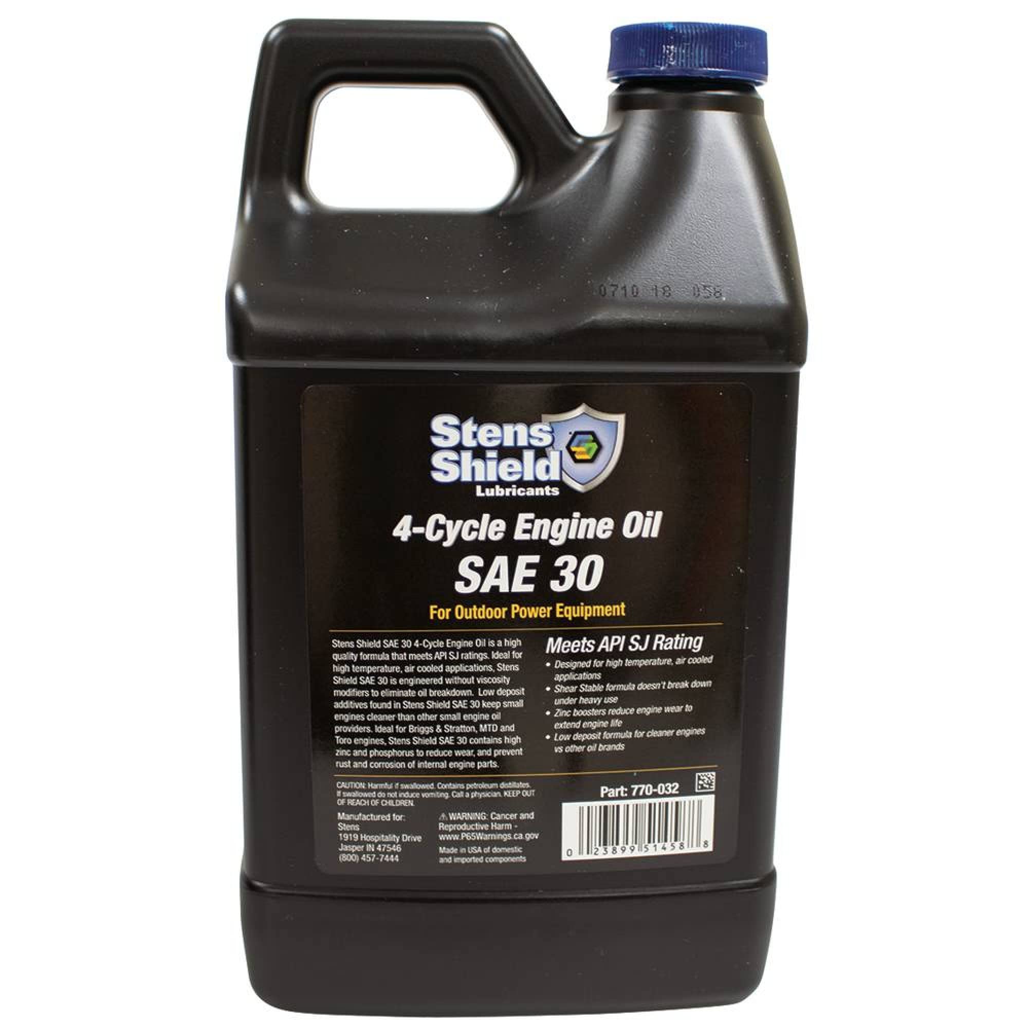 Stens New 4-Cycle Engine Oil SAE30 for Universal Products (770-032) - Ideal for Lawn Mowers, Generators & Outdoor Power Equipment
