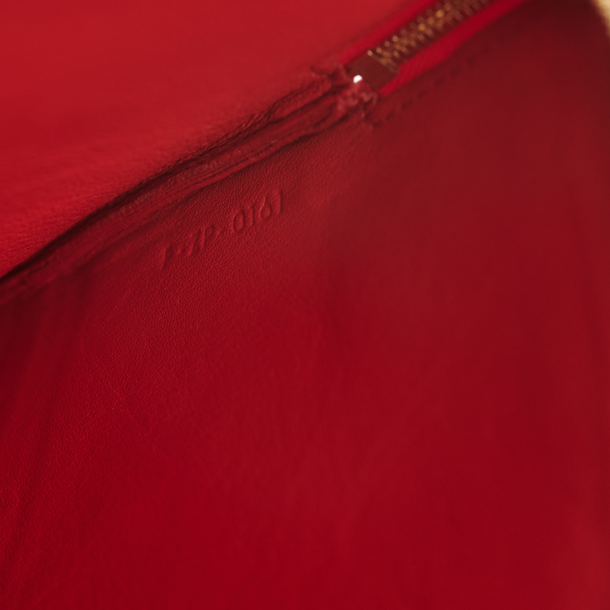 Celine Leather Pouch Handbag in Red/Taupe - Stylish Crossbody Bag for Women, Perfect for Work, Travel & Evening Out