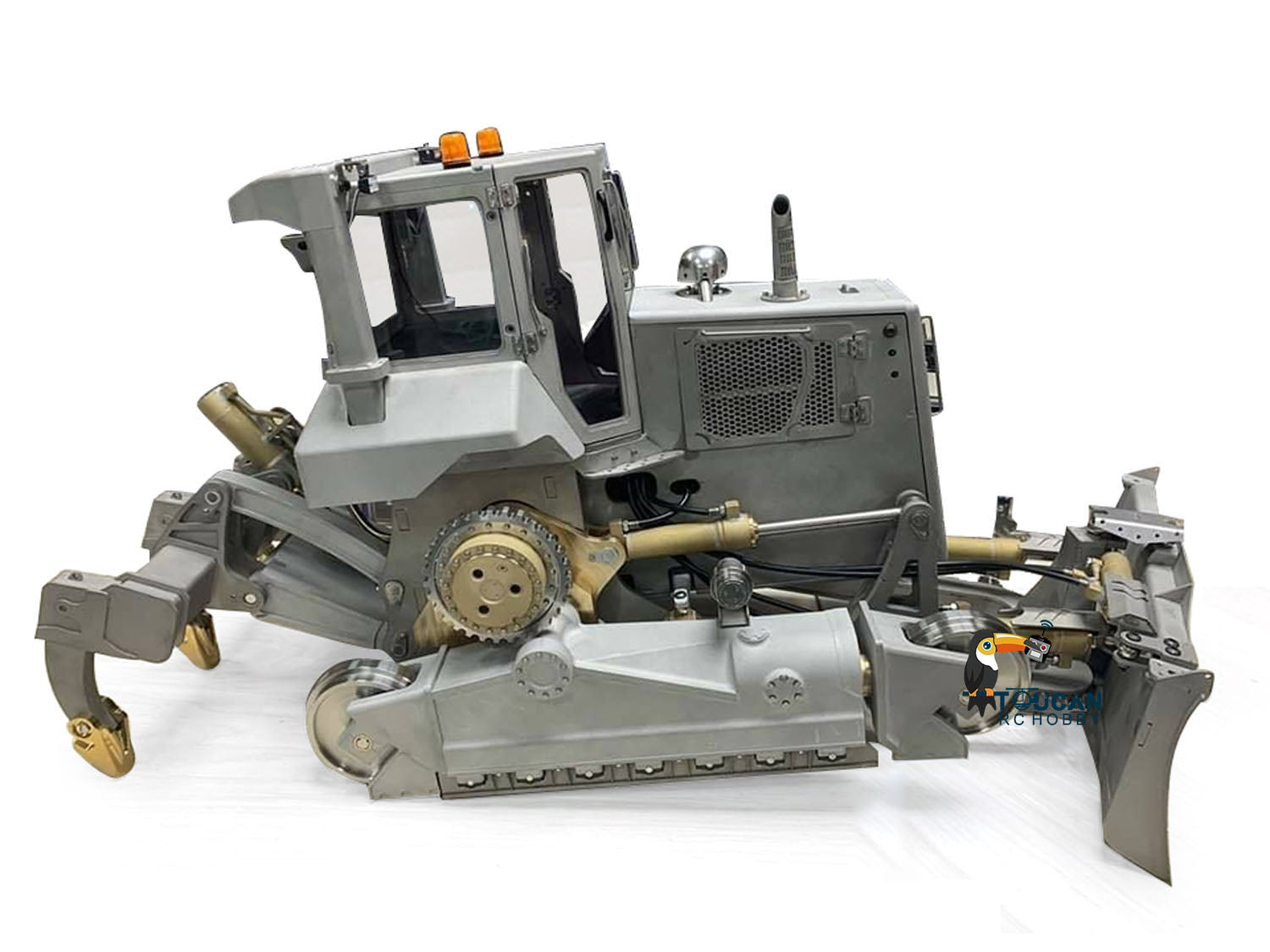 1/14 Scale LESU DT60 RC Hydraulic Bulldozer Crawler Dozer - Metal Tracks, Pump Valve, Sound & Light Effects - DIY Construction Model Toy for Adults & Kids - Perfect for Construction Play, STEM Learning & Collector's Display