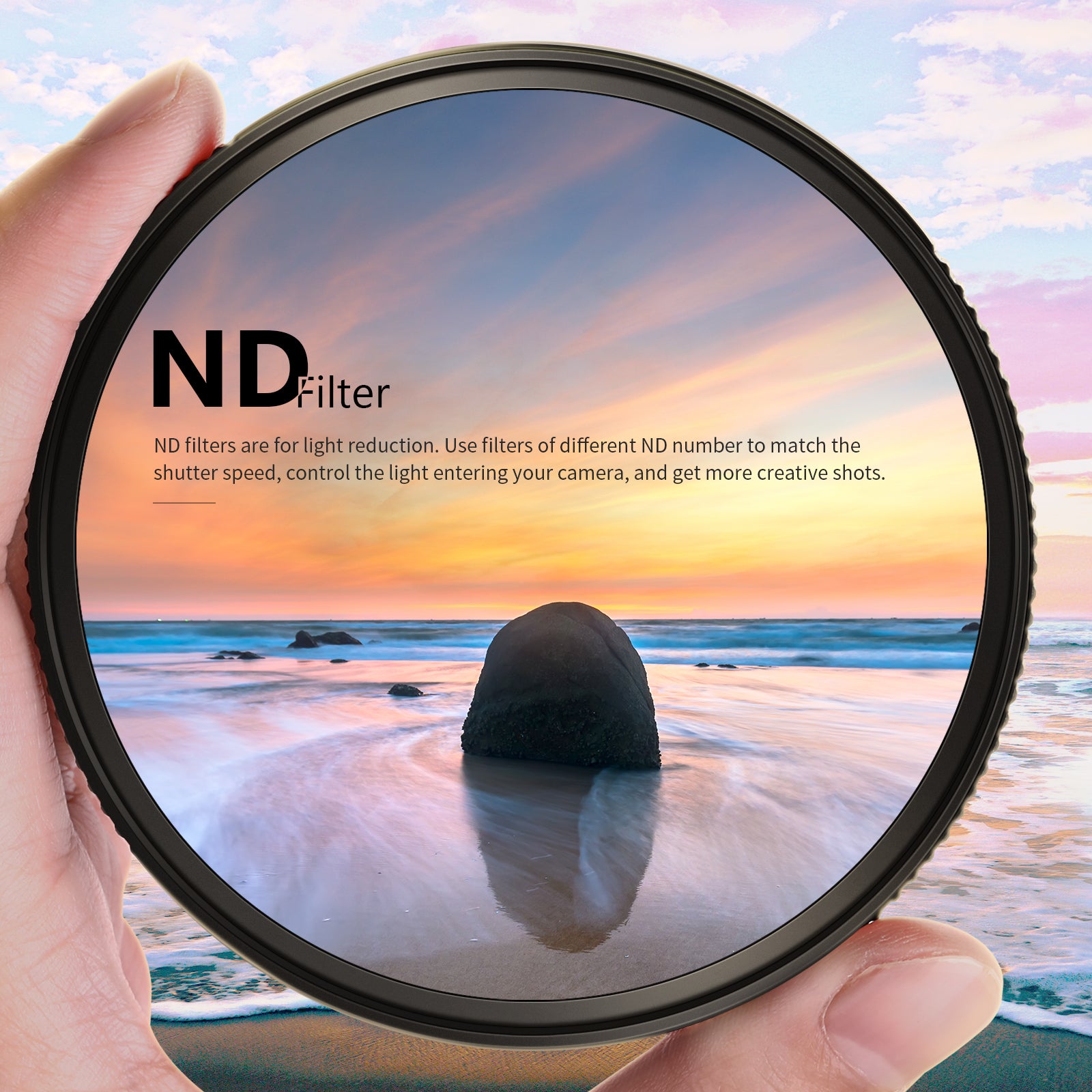 NEEWER ND1000 Neutral Density Lens Filter for DSLR & Mirrorless Cameras - Professional Photography, Long Exposure, Landscape & Video Shooting