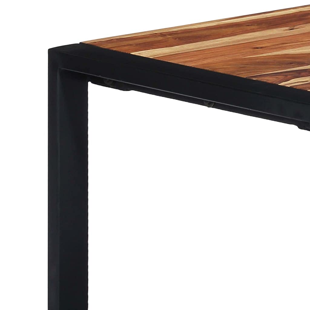 Solid Sheesham Wood Coffee Table with Metal Frame - 43.3
