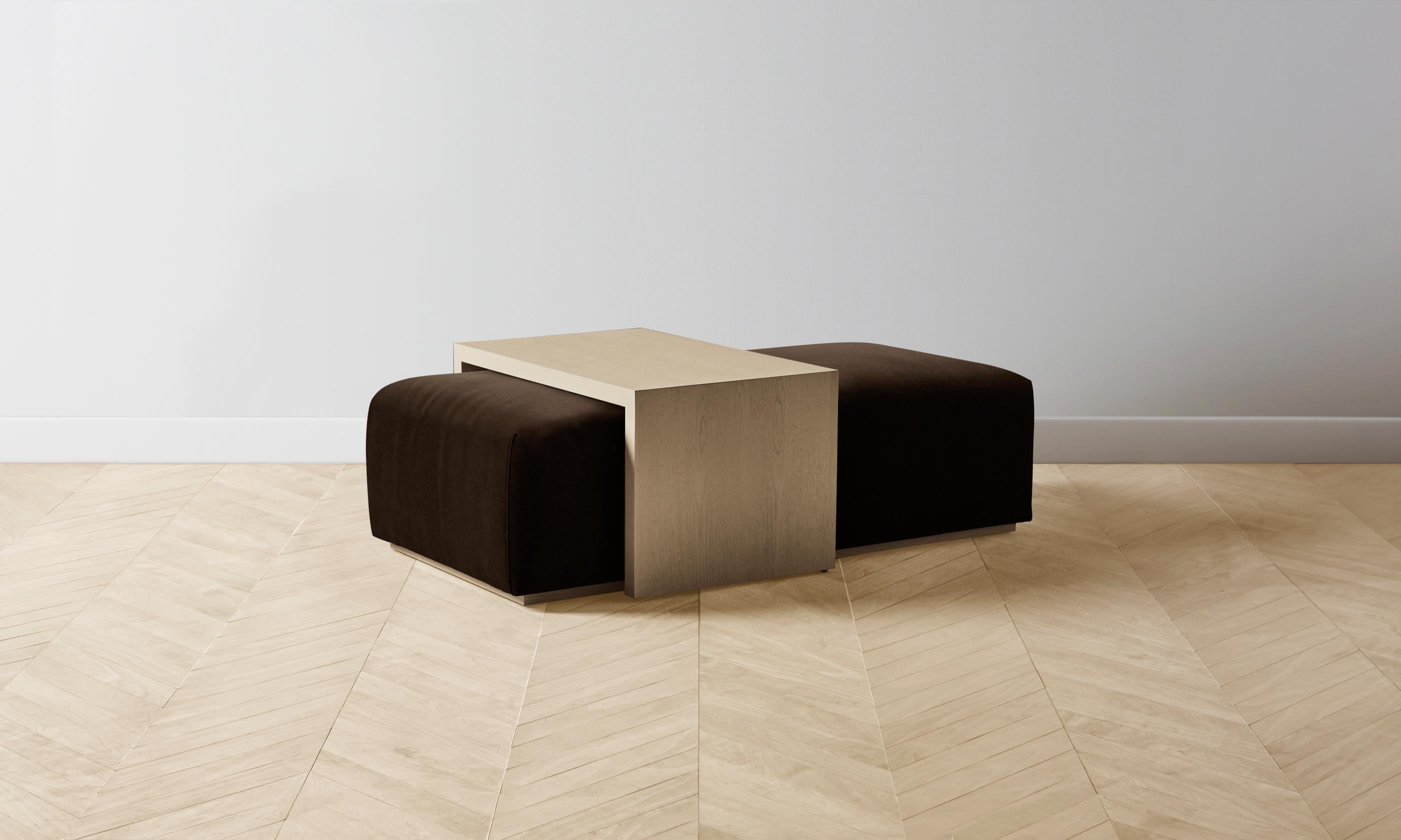 The Bowery Ottoman - Luxurious Mohair Upholstery in Rich Chocolate Brown - Perfect for Living Room, Bedroom, or Office Decor