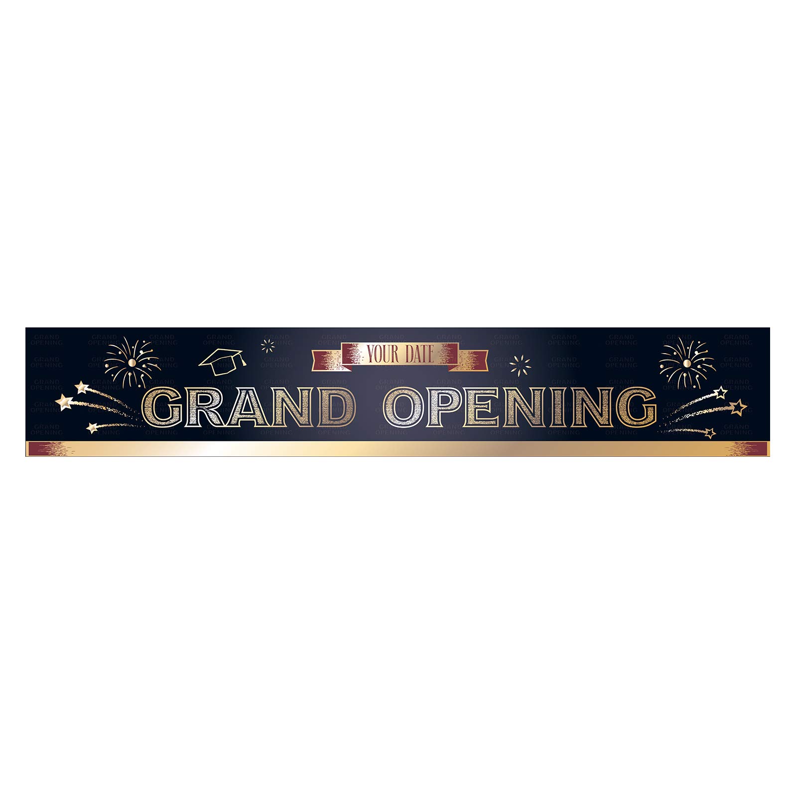 Belrew Large Grand Opening Banner - 9.8ft x 1.6ft Blue Vinyl Backdrop for 2024 Graduations, Office Dealerships, Store Advertising & Restaurant Opening Ceremonies | Perfect for Business Promotions, Grand Events & Retail Decor