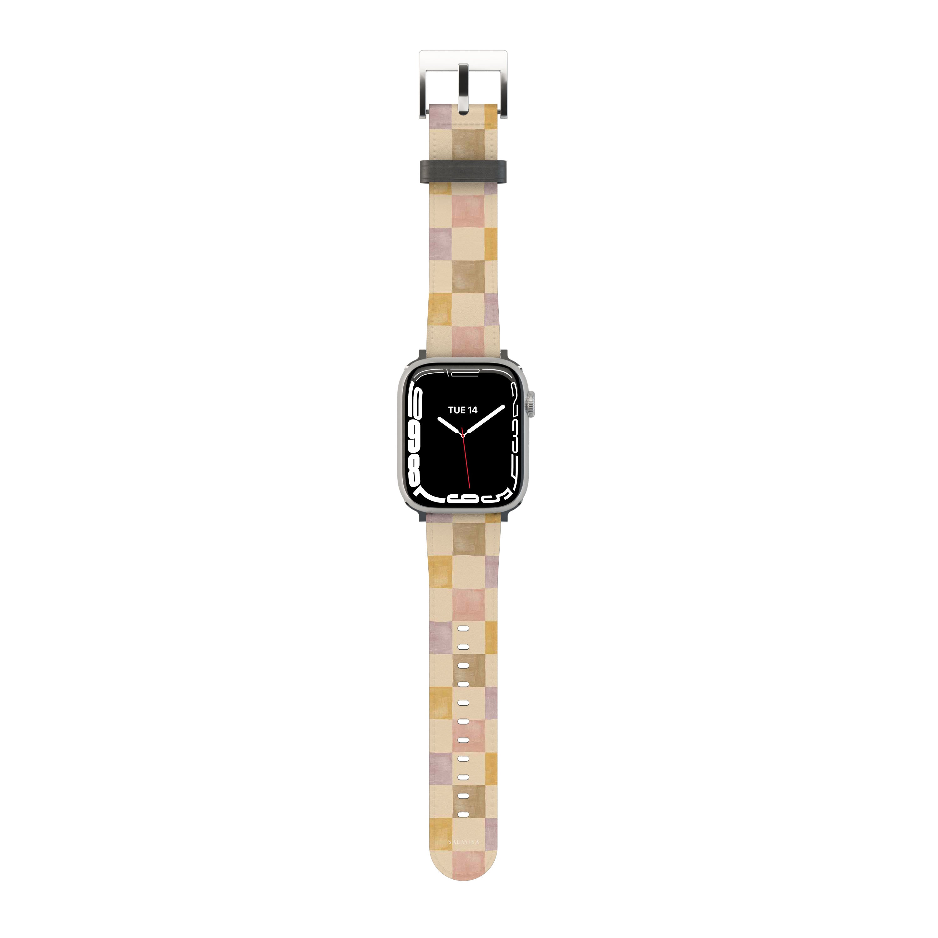 Premium Genuine Leather Apple Watch Band - Soft & Comfortable Strap for Apple Watch Series 1/2/3/4/5/6/7/8/SE - Perfect for Workouts, Running & Everyday Wear