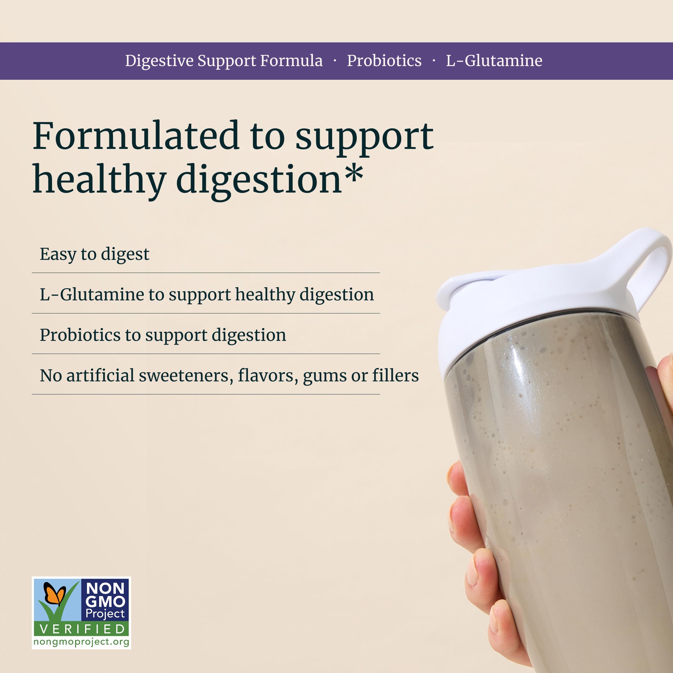 Nuzest Bethany's Pantry Digestive Support Protein Powder - Vegan Pea Protein with Probiotics for Gut Health - Clean Lean Plant-Based Protein - 20 Servings, 1 Pound (Vanilla) - Perfect for Smoothies, Baking & Post-Workout Recovery