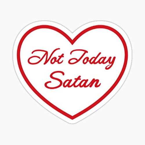 Not Today Satan Heart Sticker - Vinyl Decal for Cars, Trucks, Laptops, Windows & Walls - Waterproof & Durable - Perfect for Personalizing Vehicles, Tech Devices & Home Decor