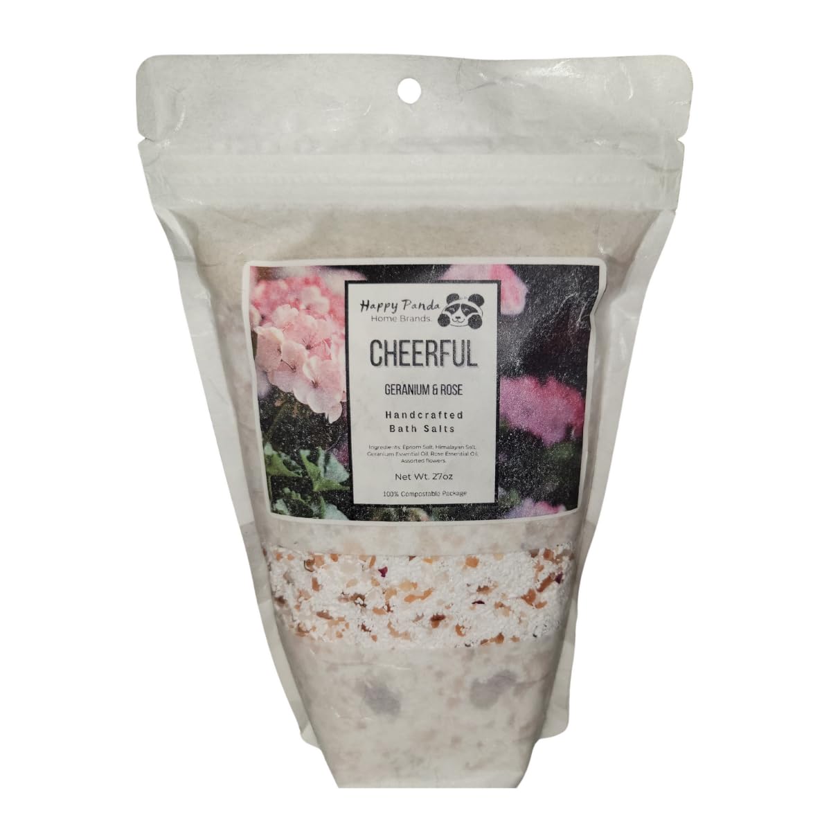 Relaxing Geranium & Rose Bath Salts - 27oz for Stress Relief & Aromatherapy | Perfect for Spa Nights & Self-Care Rituals