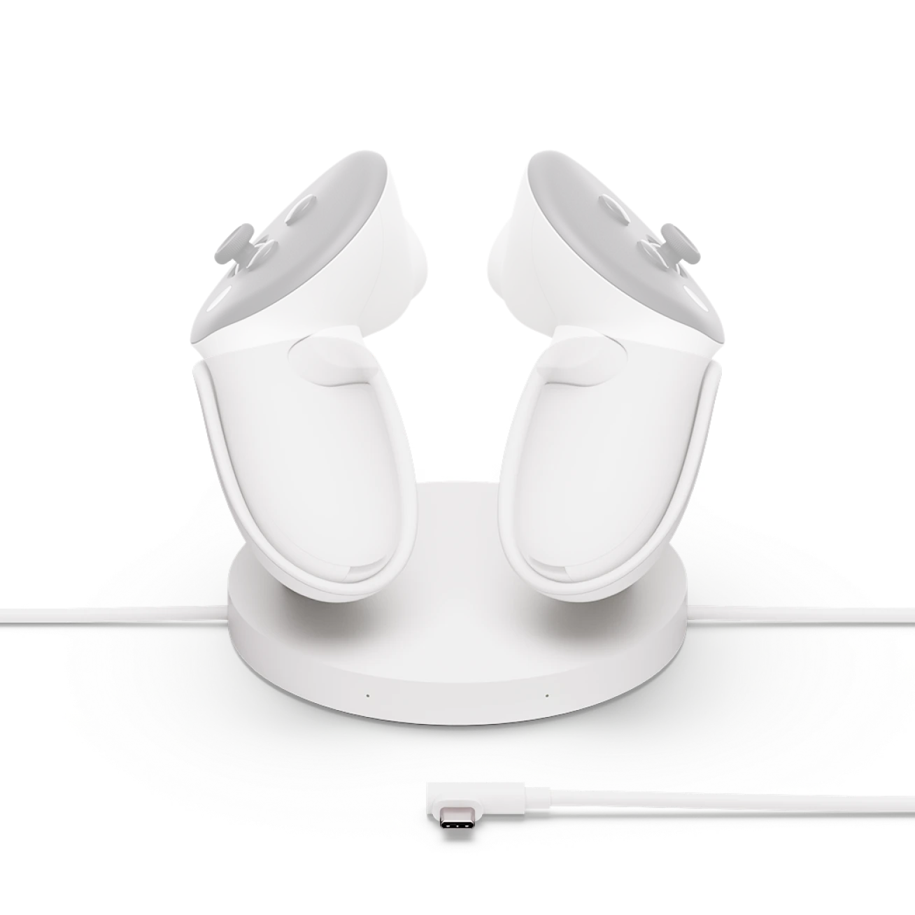 Meta Quest Compact Charging Dock - Fast Wireless Charging Station for Meta Quest 2/3 VR Headset & Controllers - Perfect for Gaming, VR Entertainment & Home Use