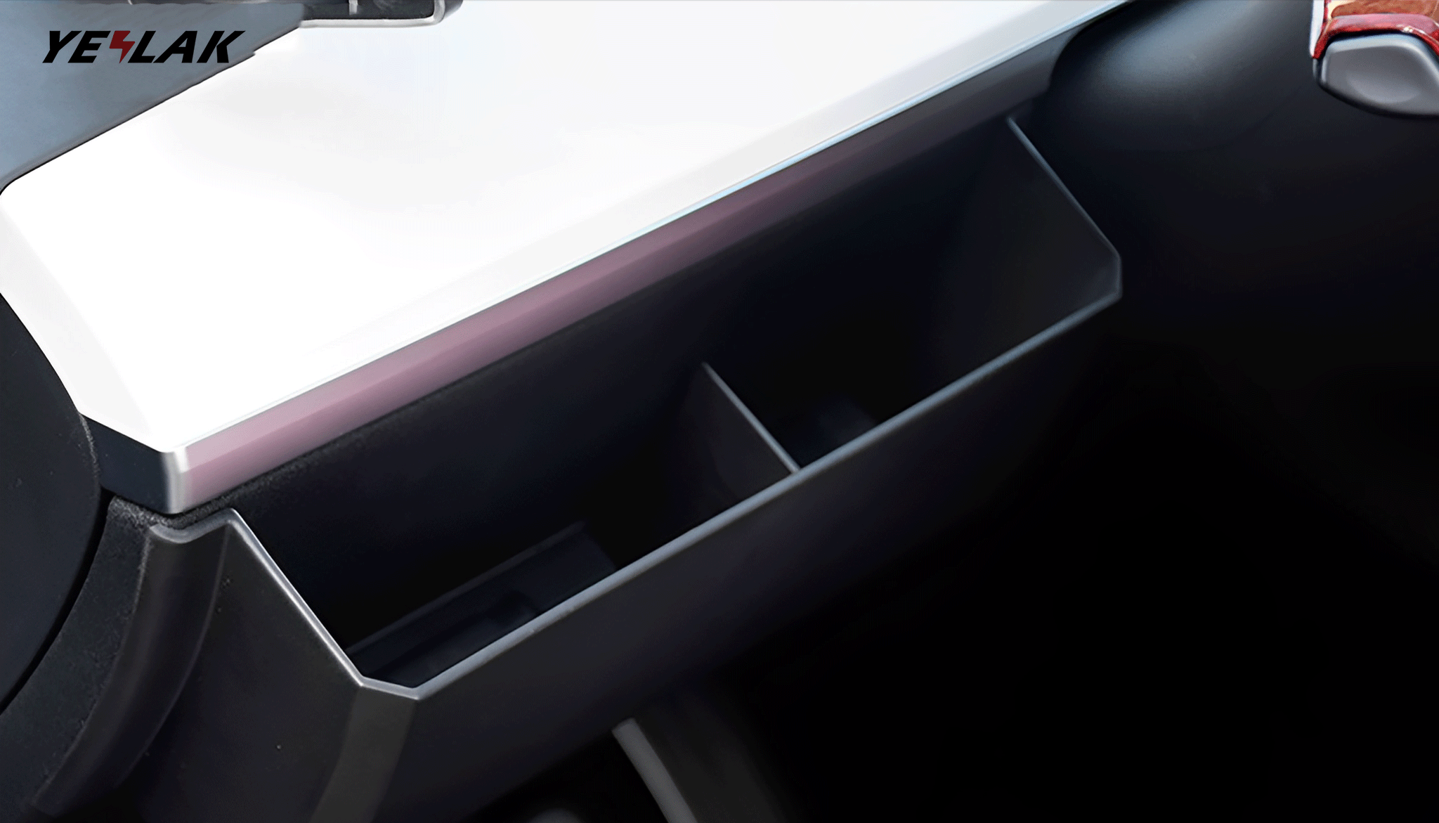 Tesla Model 3 & Y Steering Wheel Side Storage Organizer - Car Accessories for Phone, Keys & Small Items - Perfect for Road Trips & Daily Commutes