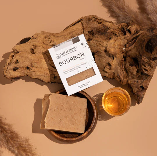 Premium Bourbon Scented Bar Soap by Soap Distillery - Handcrafted Luxury Soap for Men & Women - Perfect for Gifts, Spa Days & Home Relaxation