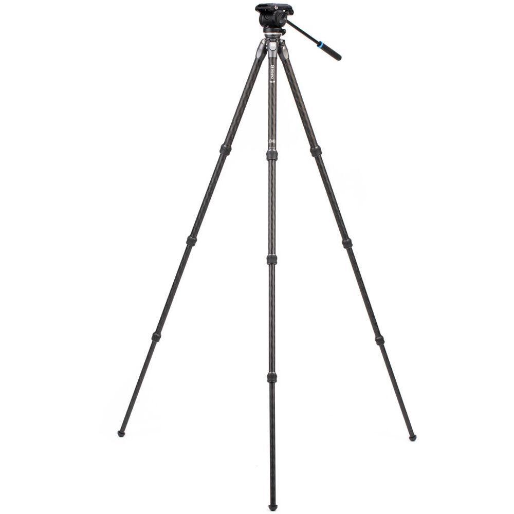 Benro Tortoise Carbon Fiber 2 Series Tripod with S4Pro Video Head - Lightweight Professional Tripod System for Photography & Videography - Perfect for Travel, Studio & Outdoor Shooting