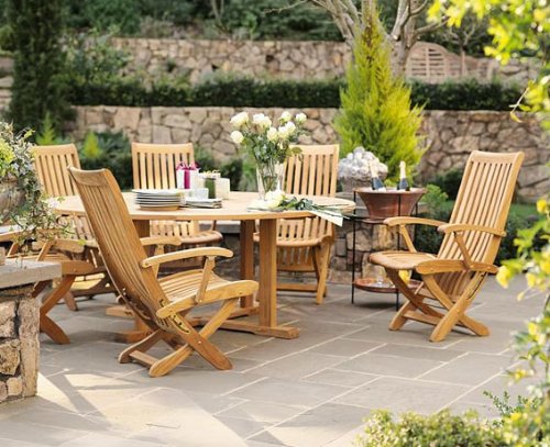 Premium 5-Piece Teak Wood Dining Set - 60