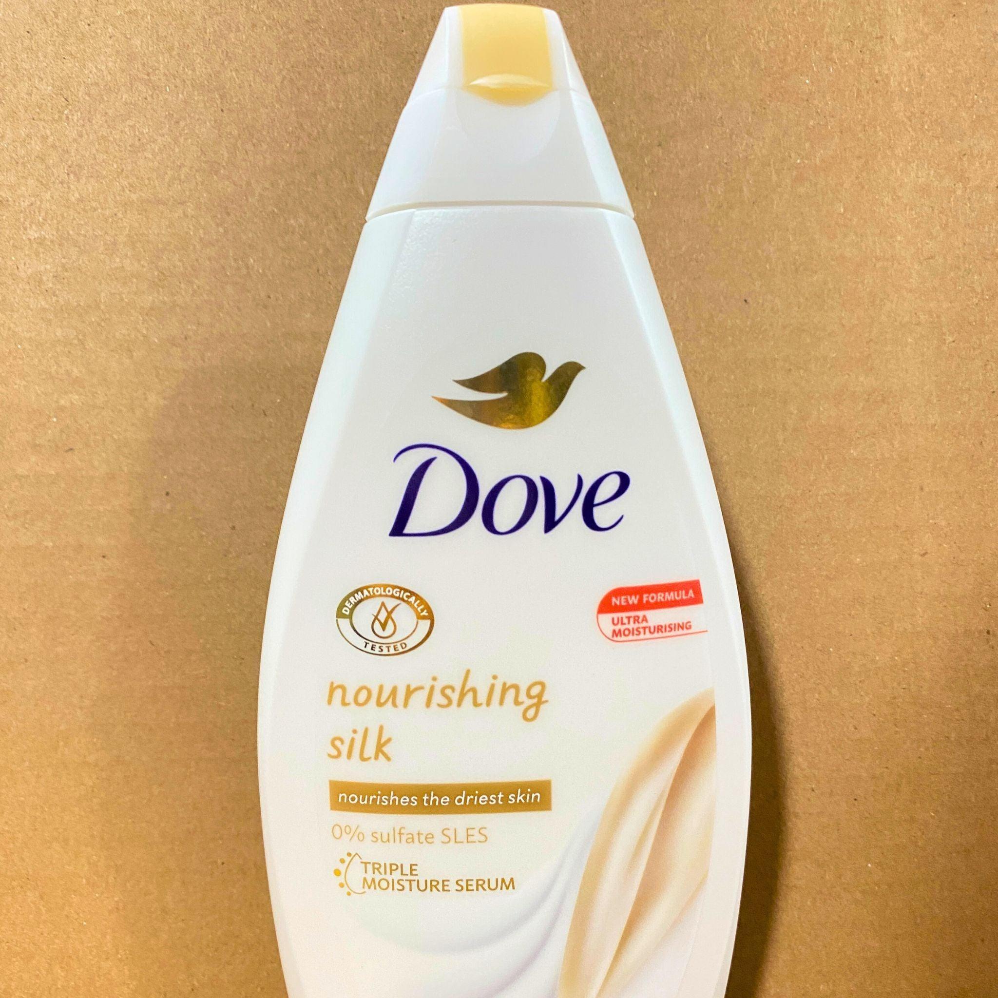 Dove Body Wash Nourishing Silk 450ML (12 Pack) - Hydrating & Smoothing Shower Gel for Dry Skin, Perfect for Daily Use & Gift Sets