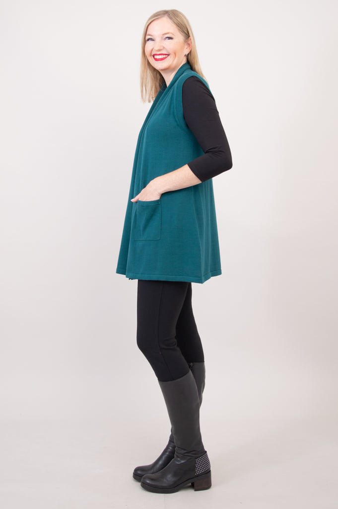 Stylish Jude Cardigan in Teal - Soft Cotton Knit Sweater for Women | Perfect for Casual Outfits, Office Wear & Cozy Evenings