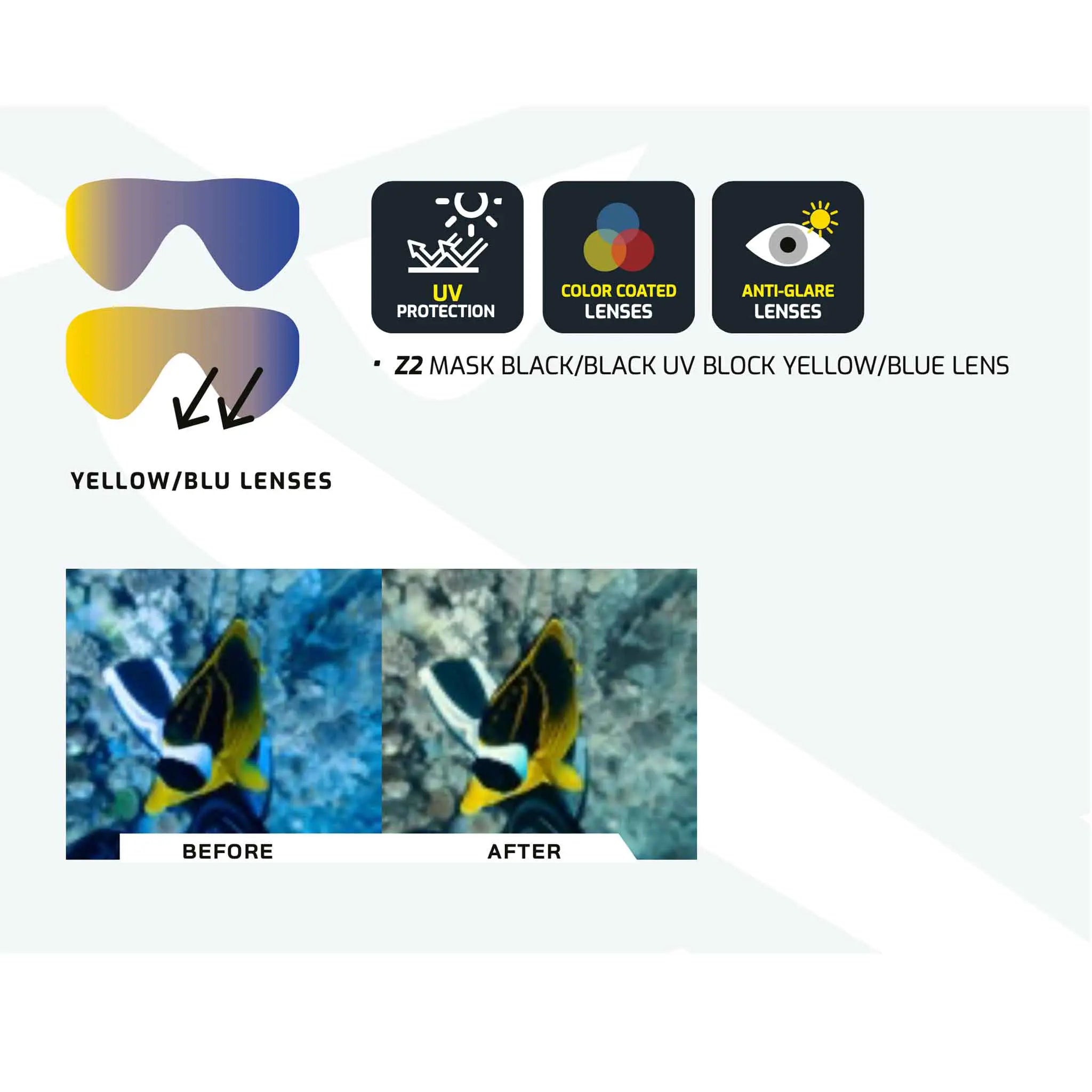 Cressi Z2 Scuba Diving Mask - Low Volume Tempered Glass Snorkeling Gear for Clear Underwater Vision | Perfect for Scuba Diving, Snorkeling & Freediving Adventures