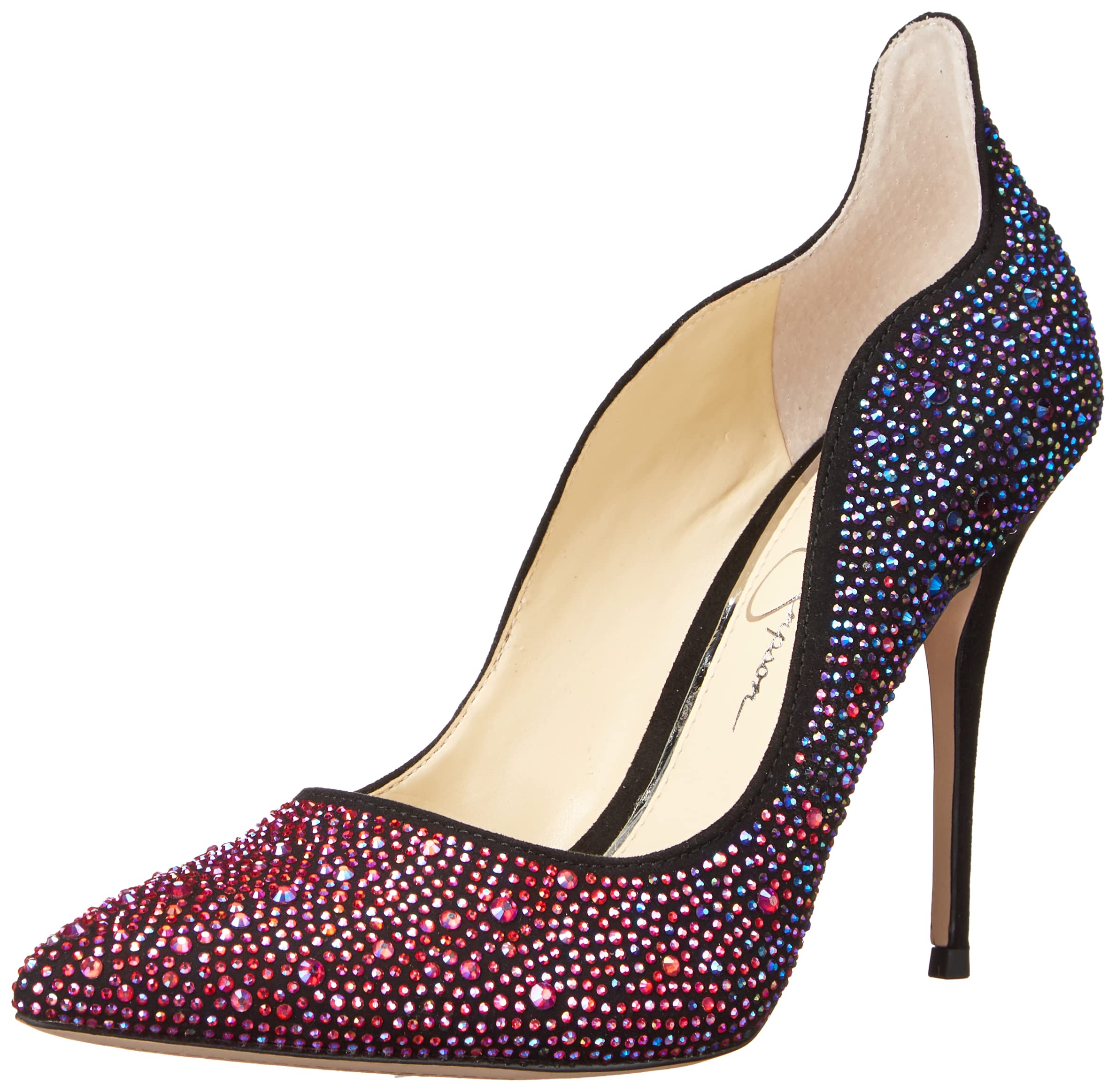 Jessica Simpson Women's Wayva Rhinestone Heels - Stylish Sparkly High Heels for Parties, Weddings & Evening Events | Comfortable Dress Shoes for Women