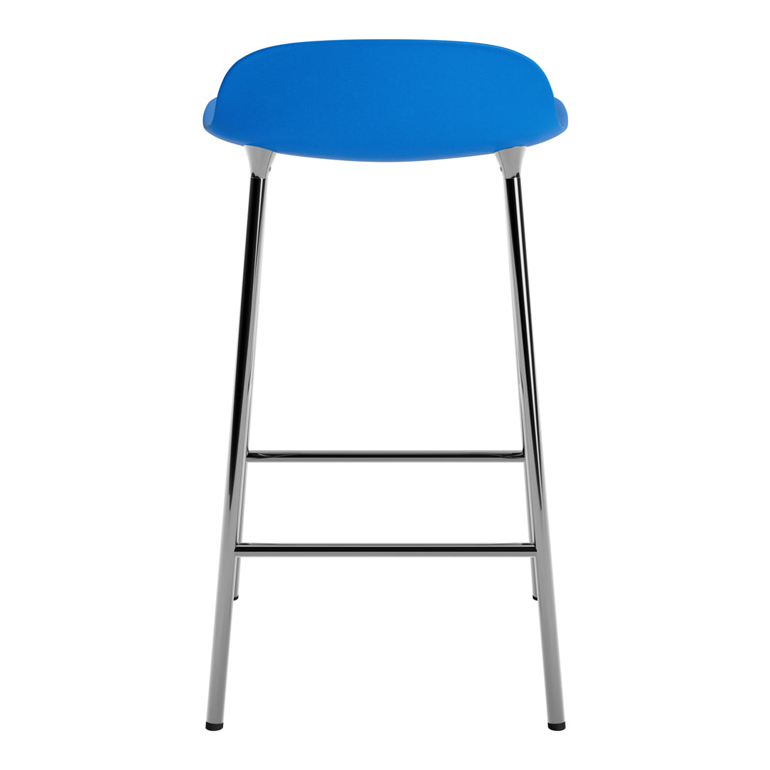 Modern Metal Leg Form Counter Stool - Bar Stool for Kitchen Island, Breakfast Nook & Home Decor - Adjustable Height Contemporary Dining Stool