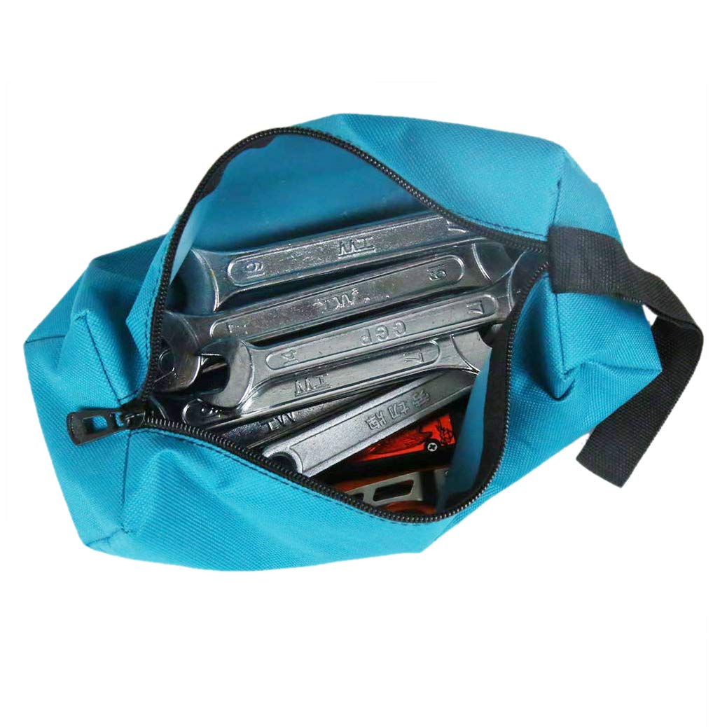 Ruibo Small Canvas Zipper Pouch - Multi-Purpose Tool Organizer Bag with Hanging Loop for Screwdrivers, Pliers & Nut Drivers - Durable Storage for DIY, Camping & Workshop - Perfect Gift for Men & Women