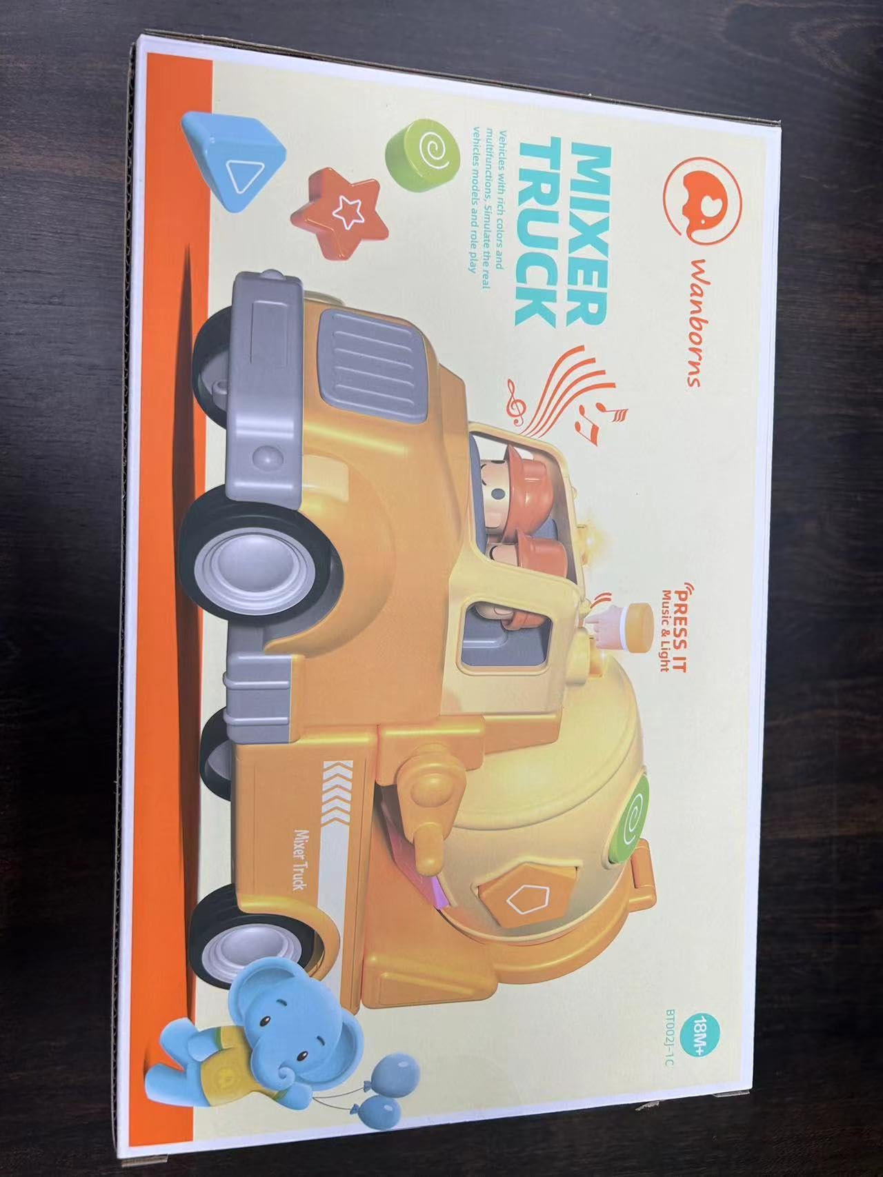 Cement Mixer Toy Truck with Light & Sound for Kids - Construction Vehicle for Toddlers 18M+ | Birthday Gift
