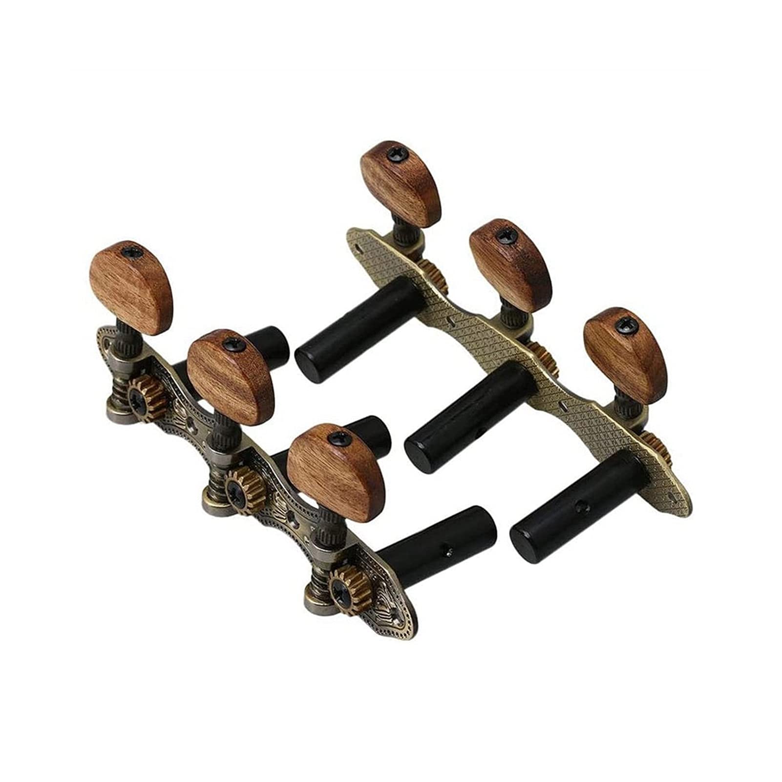 2-Piece Classical Guitar Machine Heads - Premium Guitar Tuner & Tuning Keys Pegs for Smooth String Adjustments | Perfect for Beginners & Professional Musicians | Home, Studio & Stage Use