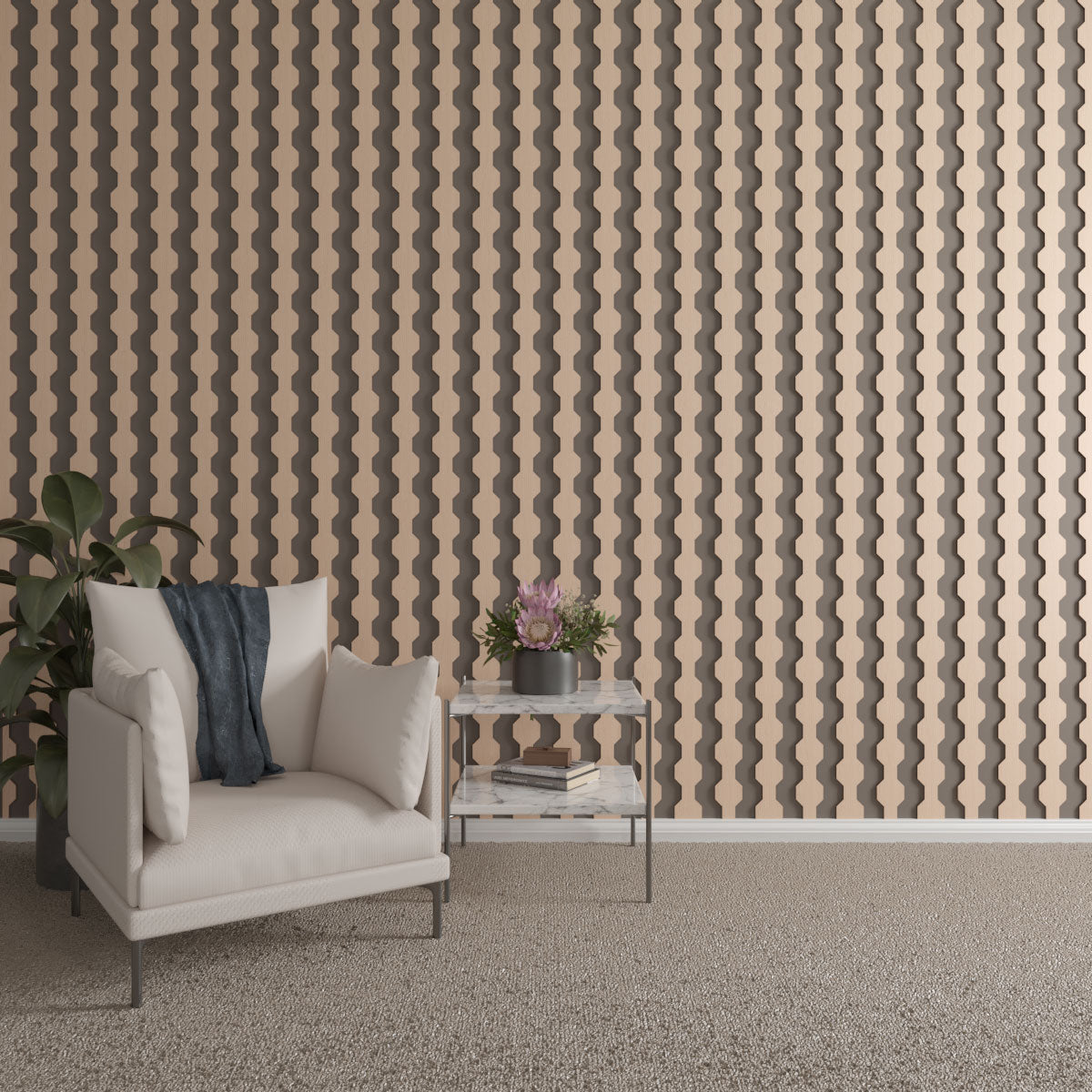 Adjustable Wood Slat Wall Kit for Home Decor - DIY Modern Wooden Wall Paneling for Living Room, Bedroom & Office - Easy Installation & Customizable Design