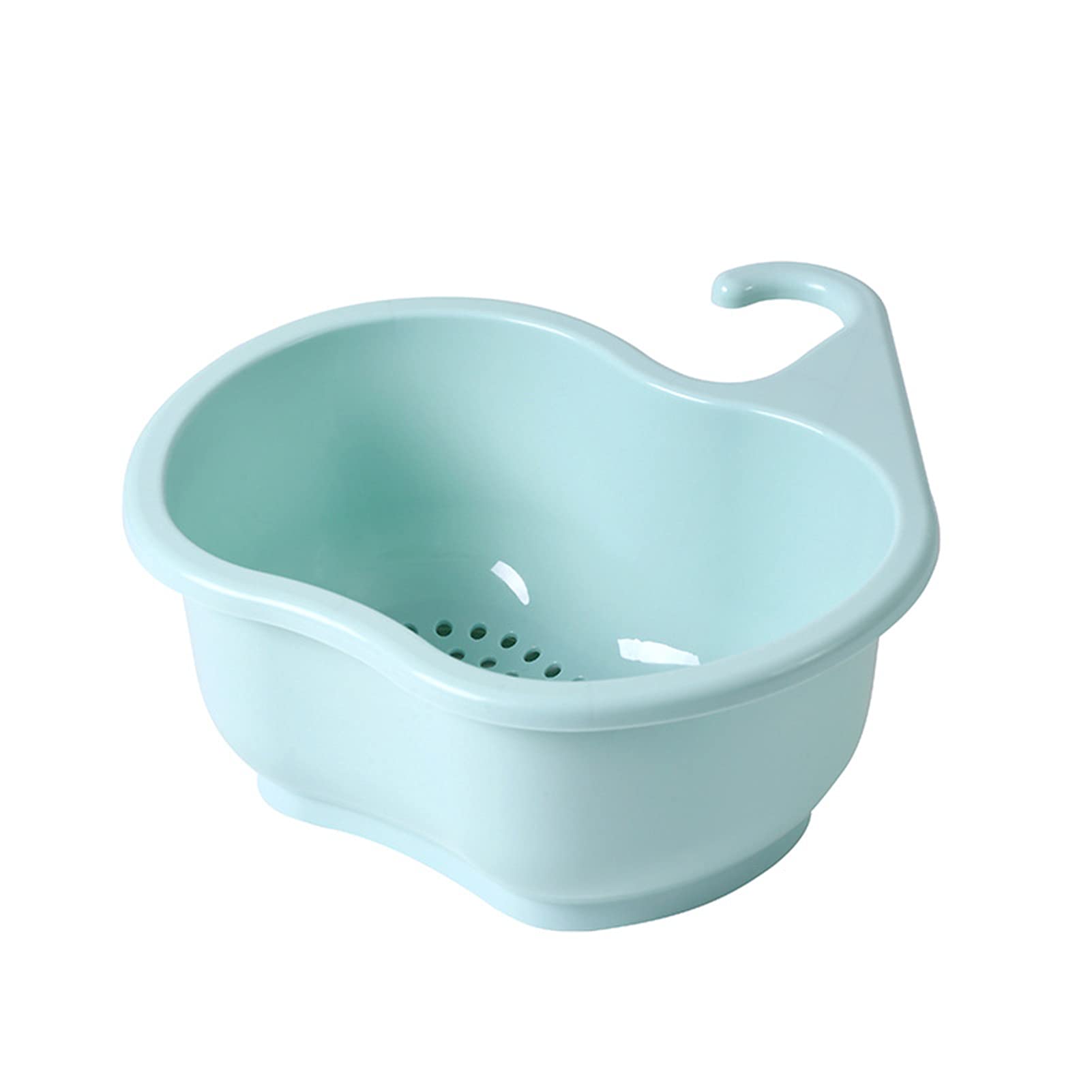 **Hangable Drain Basket for Kitchen Sink - Stainless Steel Fruit & Vegetable Strainer, Sponge Storage Rack, Soup Juice Filter - Perfect for Washing Produce, Draining Pasta & Organizing Sink Accessories**