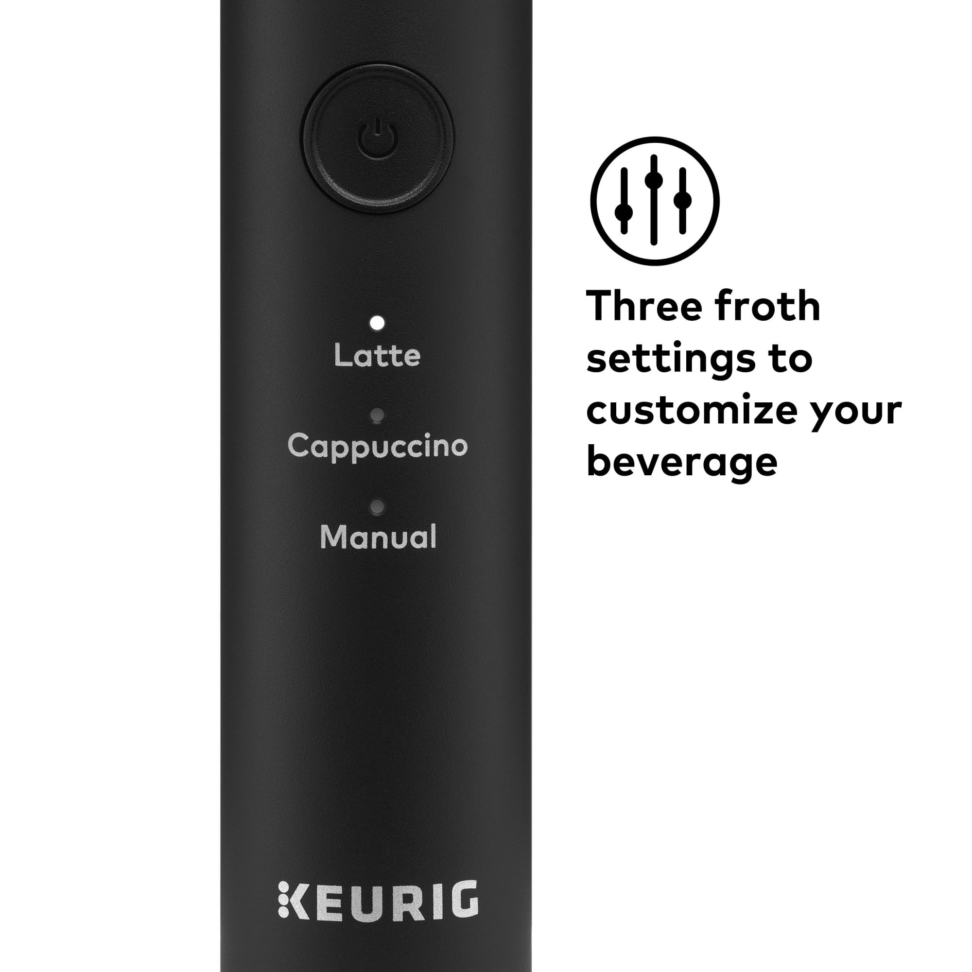 Keurig® SimpleCafé Milk Frother - Electric Handheld Frothing Wand for Coffee, Latte & Cappuccino - Perfect for Home Baristas & Coffee Lovers (Use for Hot/Cold Milk, Hot Chocolate & Matcha Drinks)