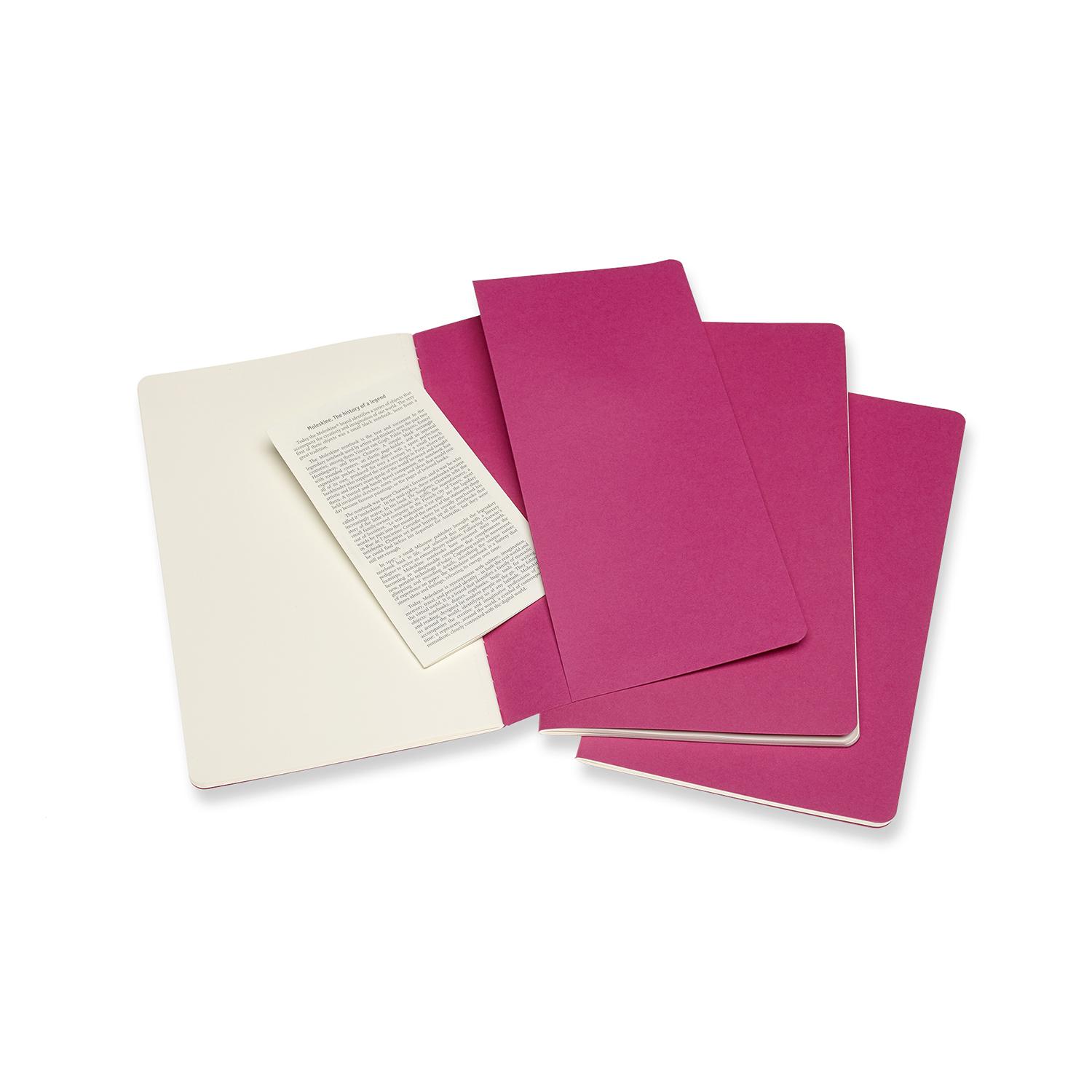 Premium Cahier Large Notebook Set - Plain & Kinetic Pink - Perfect for Journaling, Sketching & Office Work