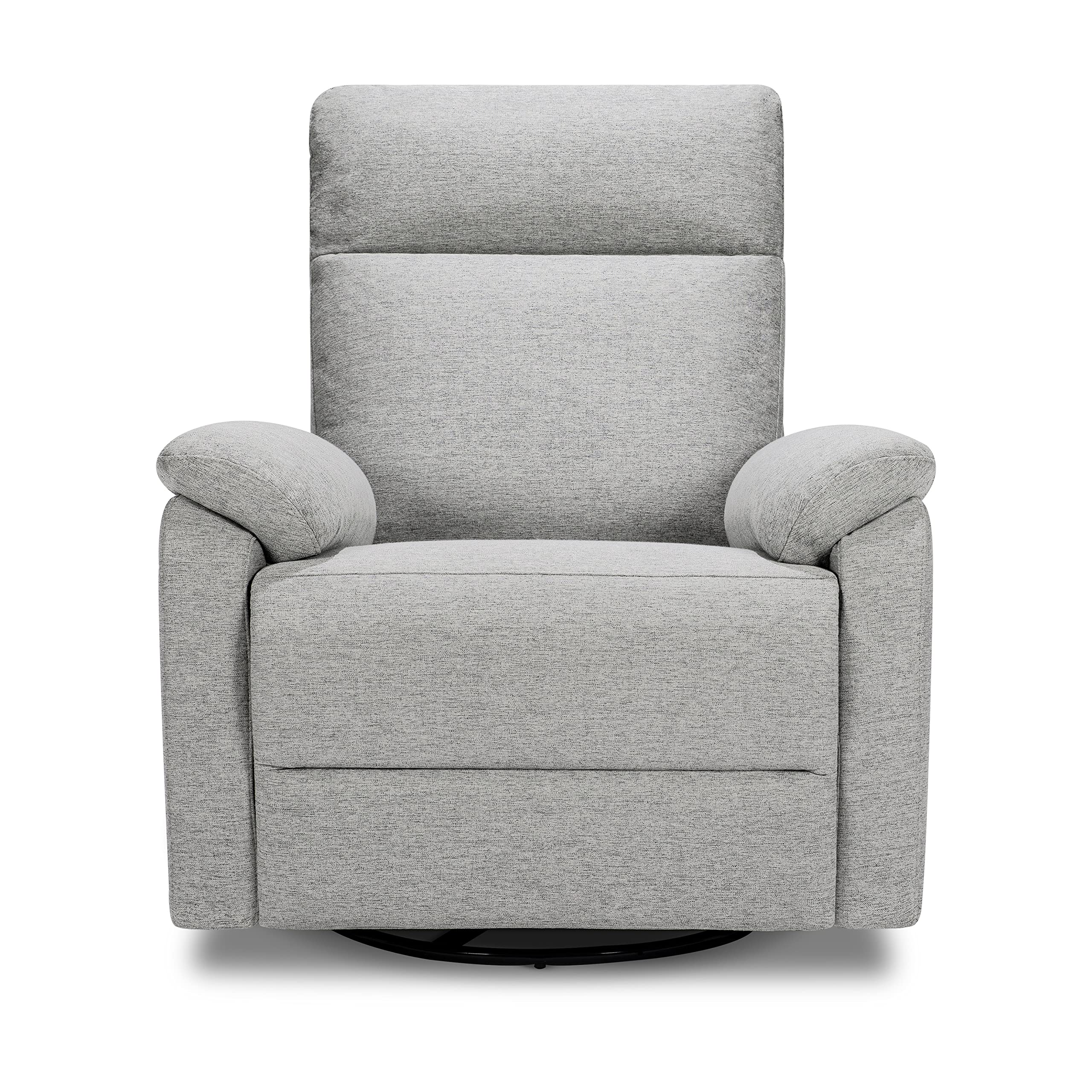DaVinci Suzy Glider Recliner Nursery Chair - 360° Swivel Rocking Recliner with GREENGUARD Gold, FSC & Certi-PUR US Certification - Comfortable Glider Rocker for Nursery, Living Room & Bedroom (Frost Grey) - Perfect for Breastfeeding, Reading & Relaxing