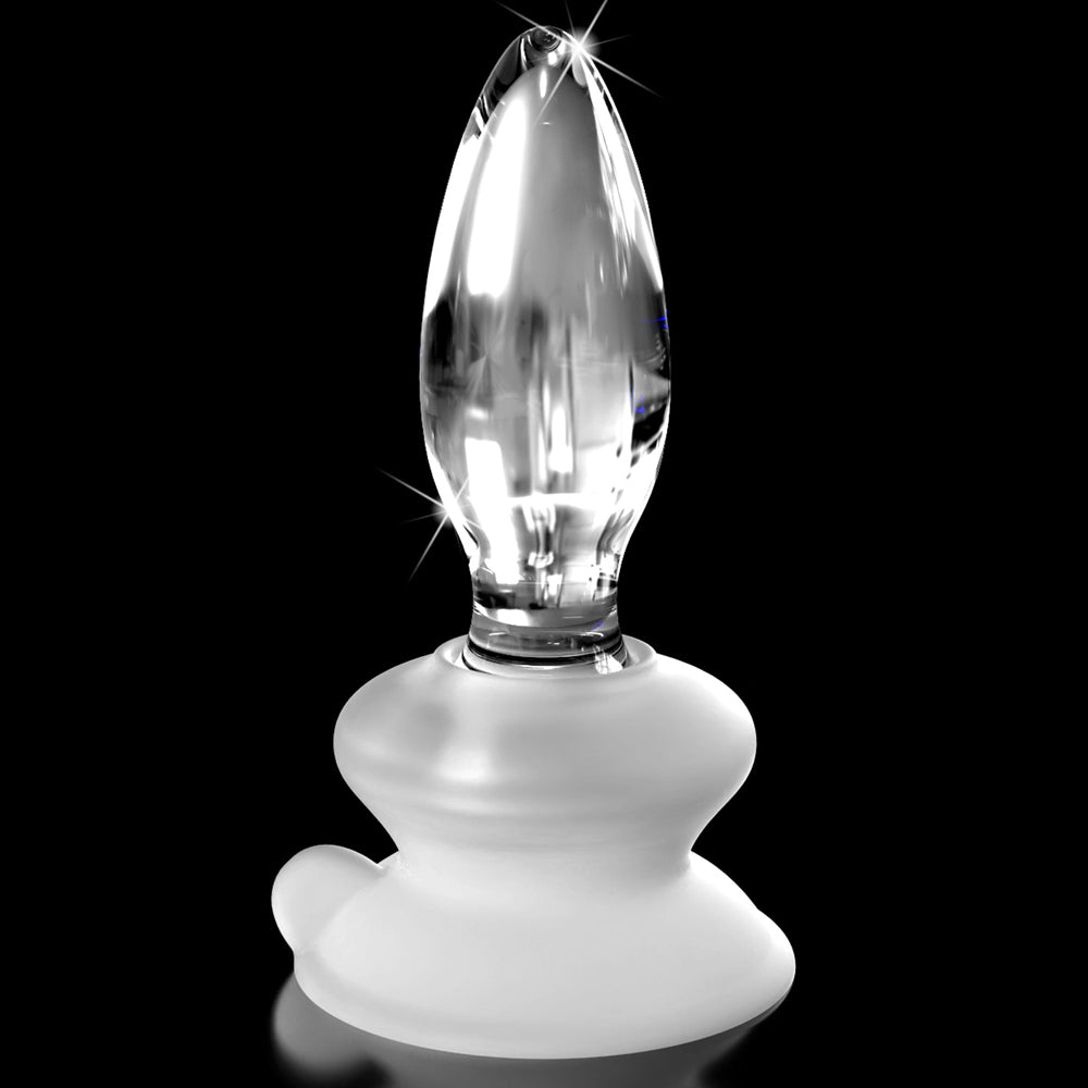 Icicles No. 91 Glass Anal Plug with Suction Cup - Premium Smooth Glass Butt Plug for Safe Anal Play - Perfect for Couples Play & Solo Pleasure