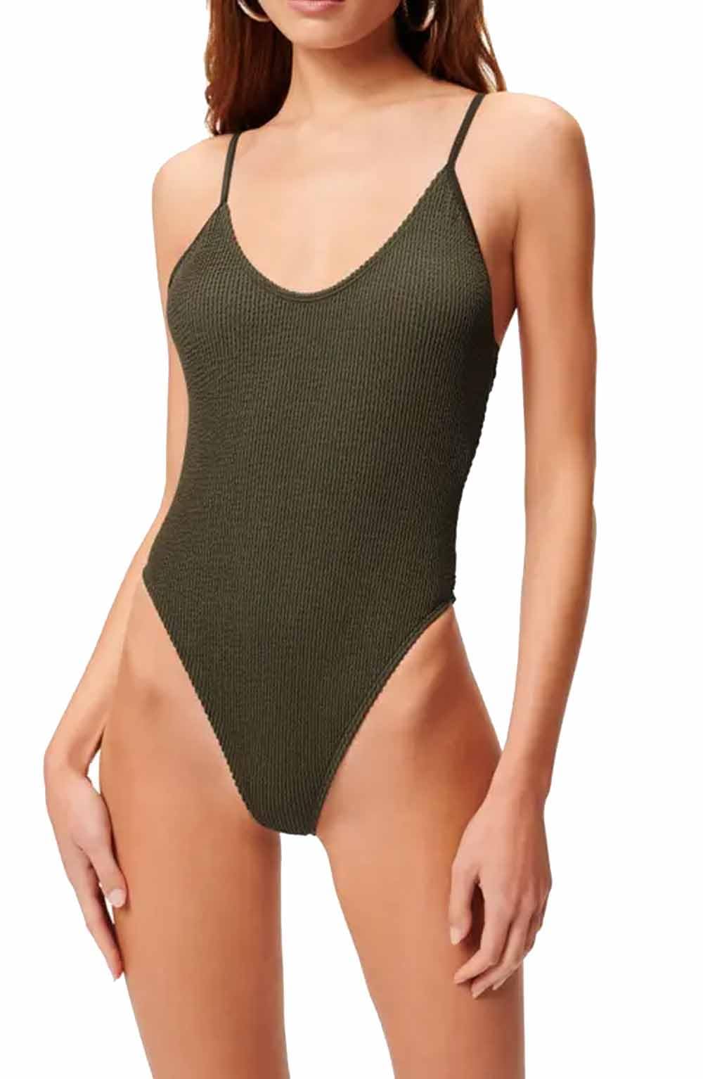 Good American Women's Always Fits One Piece Swimsuit - Sexy High Waisted Bathing Suit for Women, Tummy Control Swimwear - Perfect for Beach Vacation, Pool Party & Summer Travel