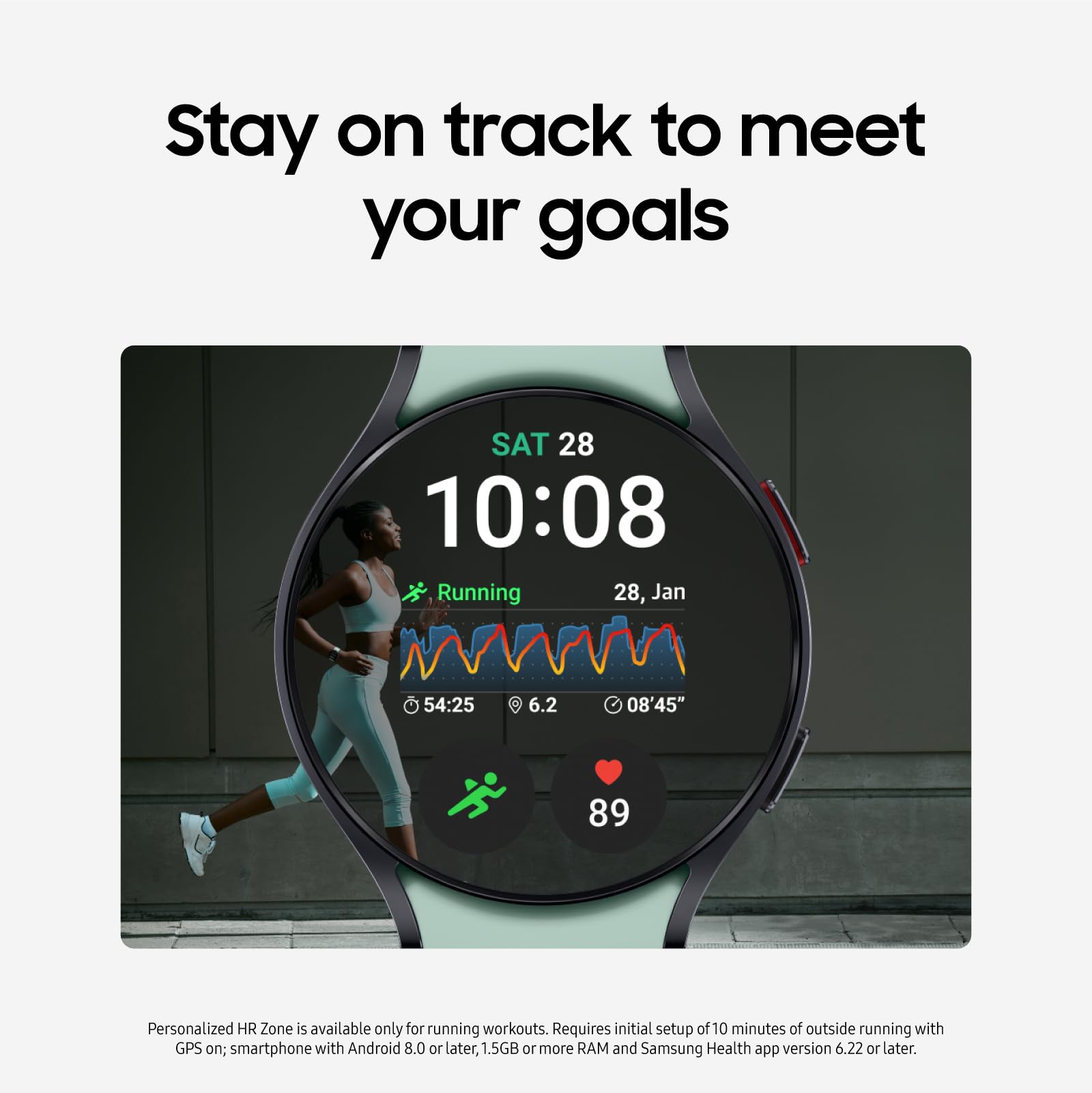 SAMSUNG Galaxy Watch 6 44mm Bluetooth Smartwatch with Fitness Tracker, Heart Rate Monitor, Sleep Tracking, BIA Sensor - US Version (Renewed, Graphite) - Perfect for Workouts, Running & Daily Health Monitoring