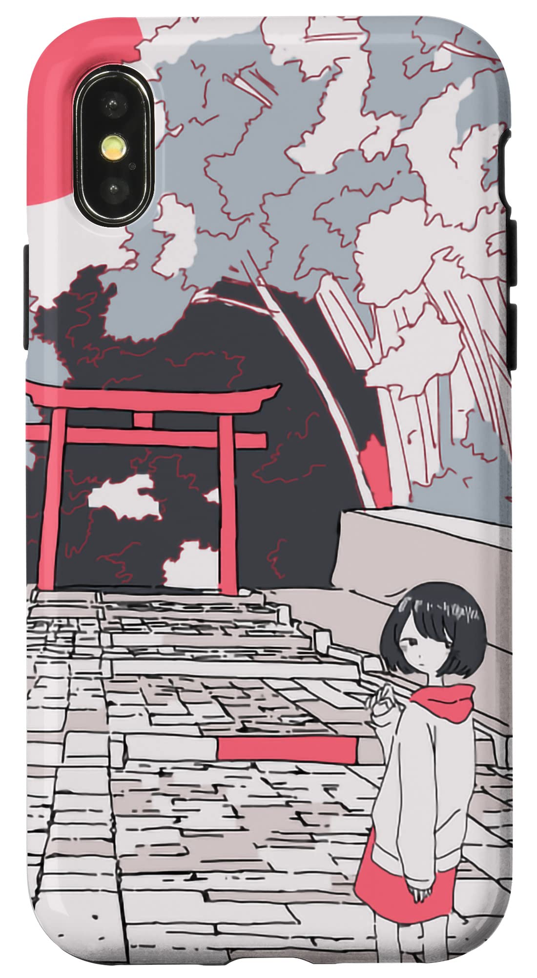 Retro 90s Anime iPhone X/XS Case - Japanese Manga Aesthetic, Lofi Soft Grunge Phone Cover for Music Lovers & Vintage Style Enthusiasts - Perfect for Daily Use, Travel & Photography