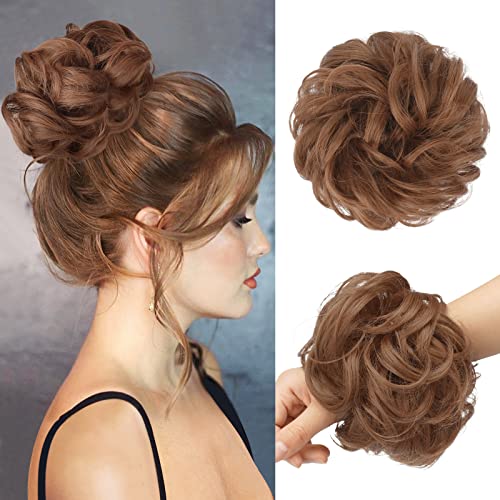 Large Curly Hair Bun Scrunchie Extension - Perfect for Ponytails, Updos & Everyday Hairstyles