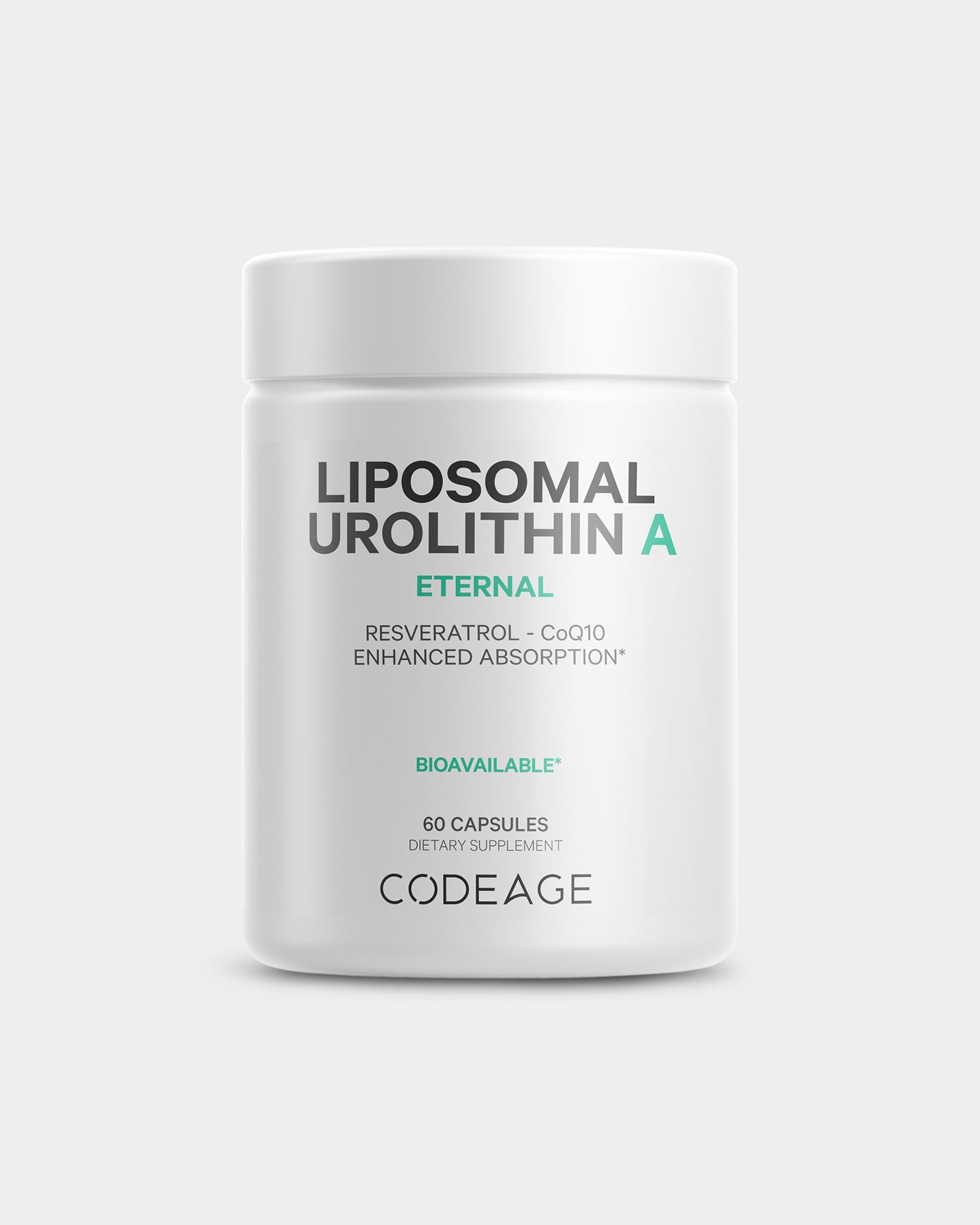 Codeage Urolithin A with Eternal Resveratrol & CoQ10 Supplement - Anti-Aging, Cellular Health & Energy Support for Adults - Perfect for Daily Wellness Routine & Active Lifestyle