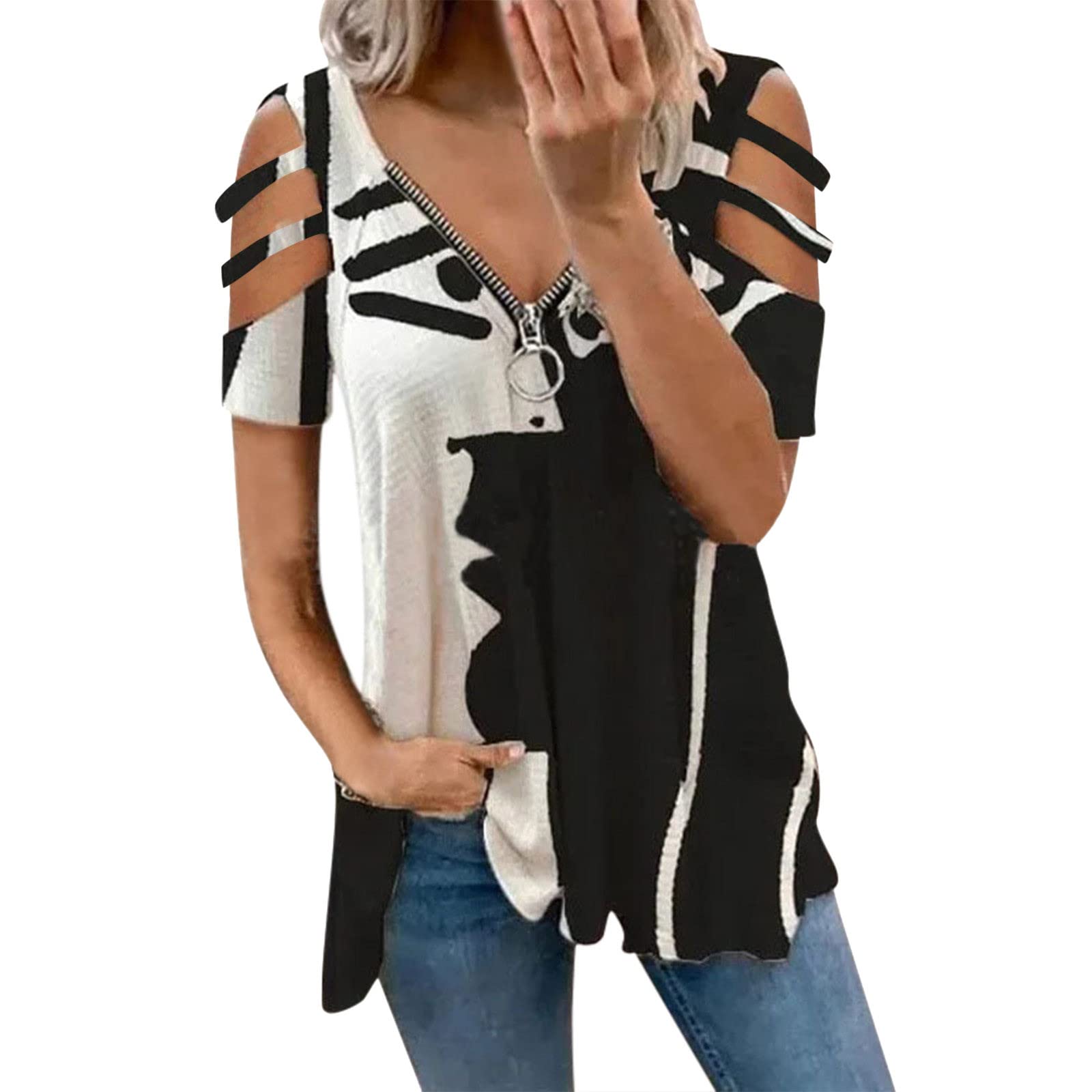 Women's Short Sleeve Shirts - Elegant Loose Fit Summer Tops & Casual T-Shirts for Ladies | Perfect for Beach Outings, Vacation Wear and Everyday Comfort