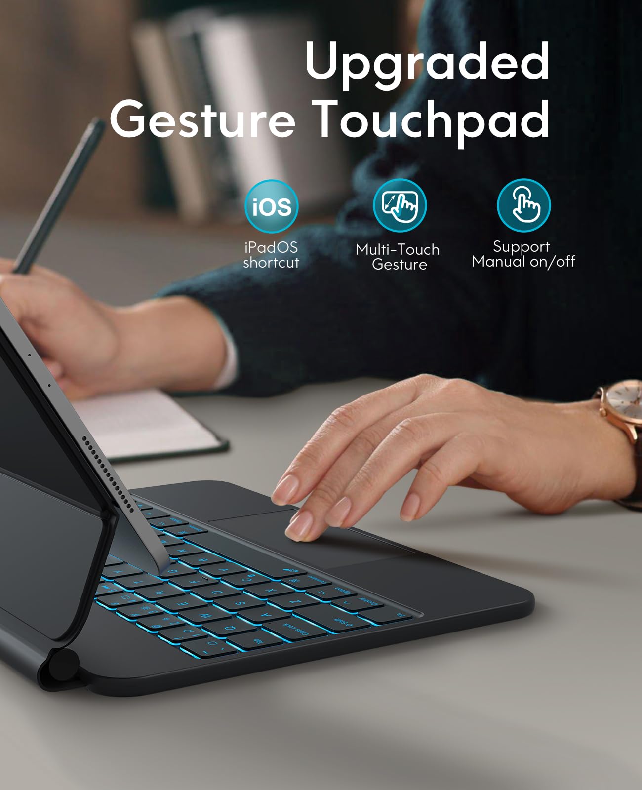 CHESONA Magnetic Keyboard Case for iPad 10th Generation (10.9