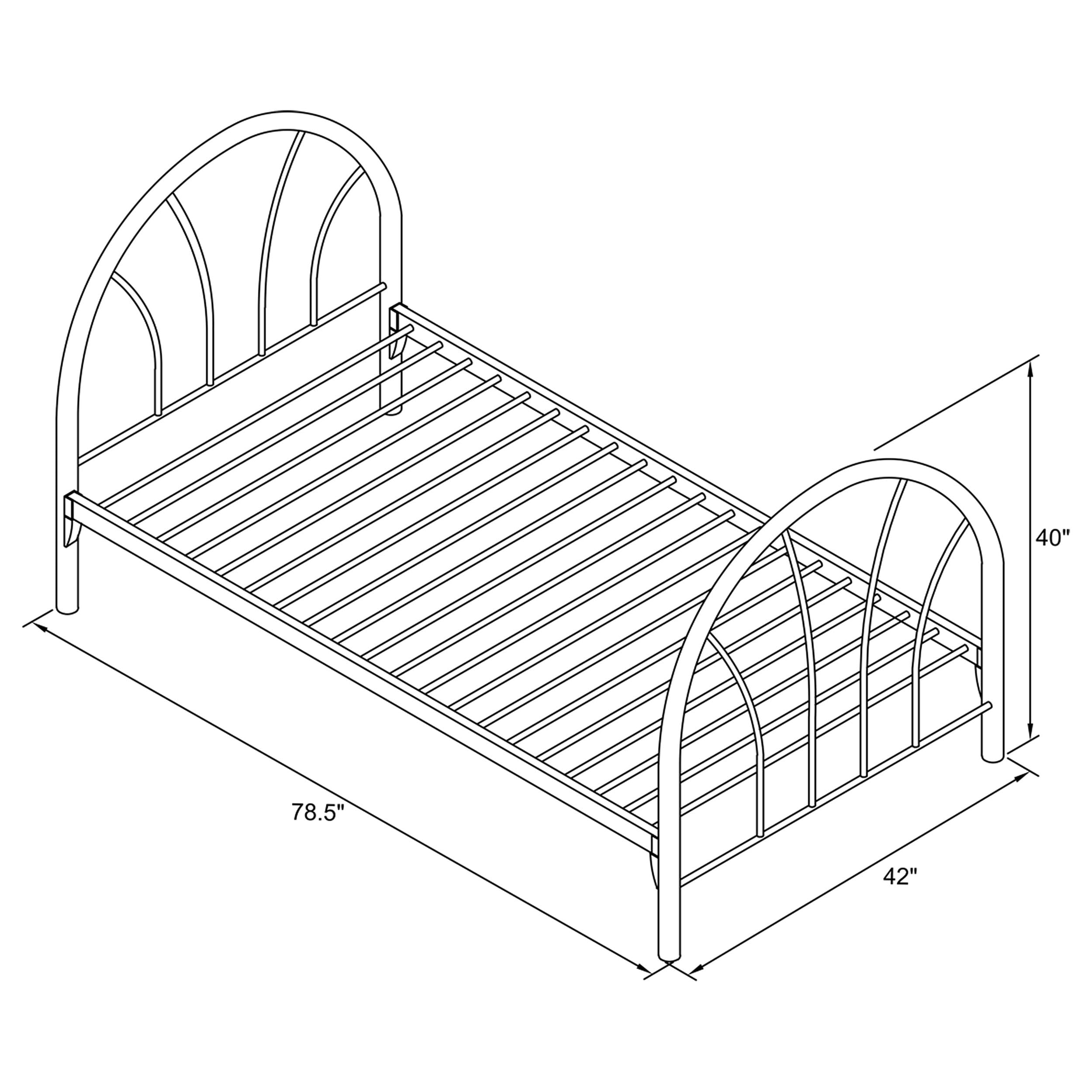 Coaster Home Furnishings Marjorie Contemporary Twin Size Open Frame Bed Frame with 40-inch Headboard - Platform Bed in Black (2389B) | Perfect for Modern Bedrooms, Guest Rooms & Small Spaces