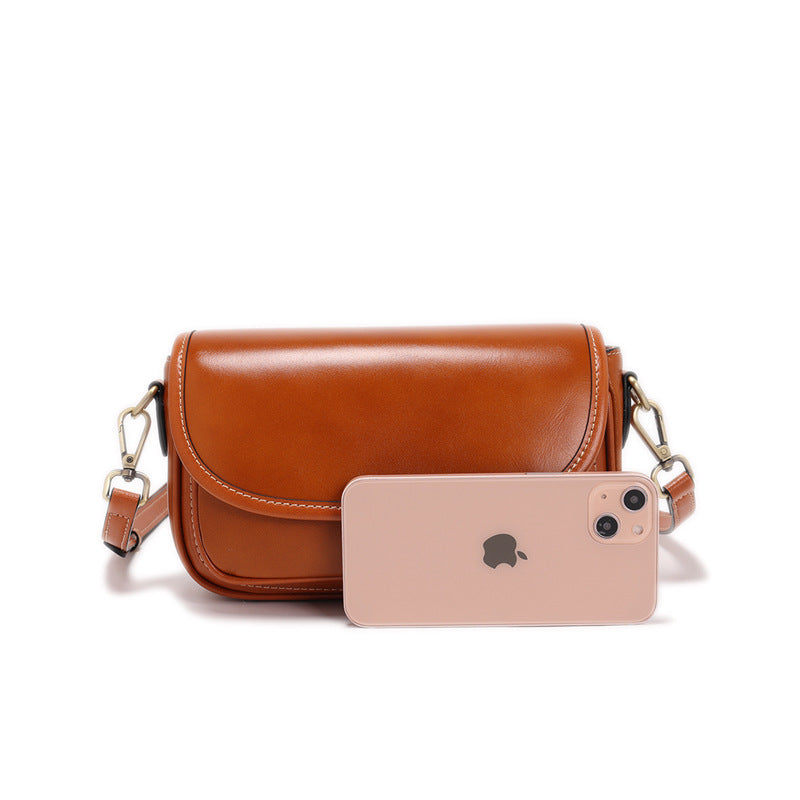 Stylish Leather Flap Crossbody Bag for Women - Fashionable Shoulder Purse for Daily Use, Travel & Shopping