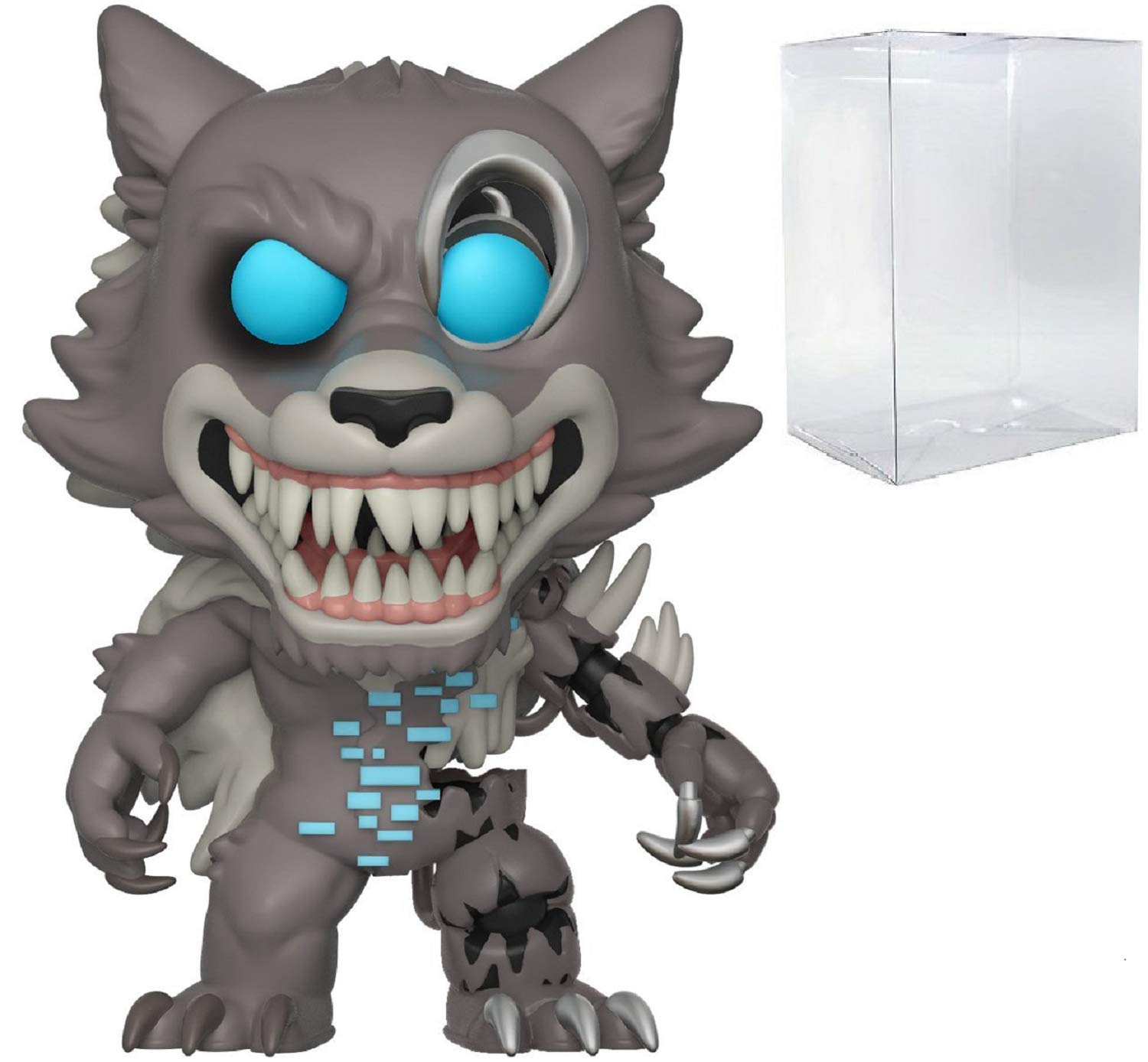 Funko Pop! Vinyl Figure: Five Nights at Freddy's The Twisted Ones - Twisted Wolf (3.75 inches, Multicolor) with Pop Box Protector Case | Collectible Horror Game Merchandise for Display & Protection