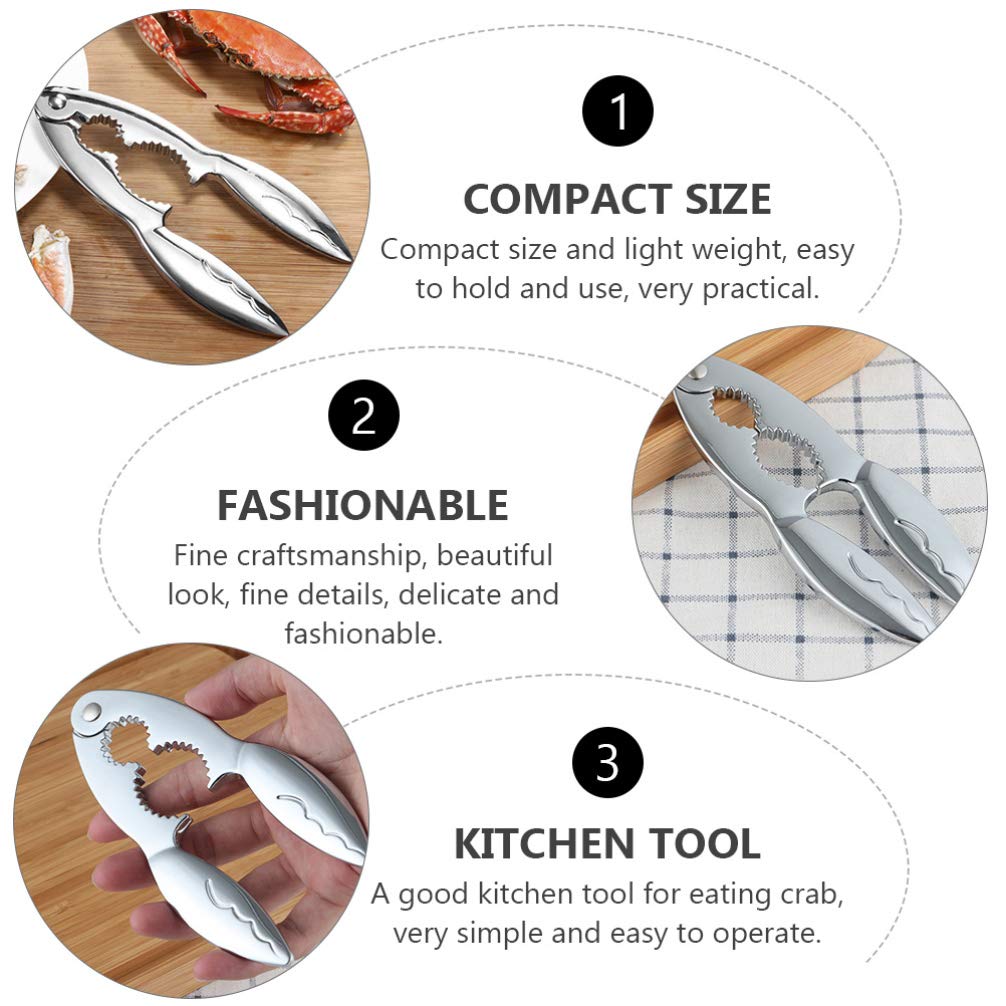 Premium Zinc Alloy Crab Claw Cracker Tool Set - Heavy Duty Crab Leg Shell Opener & Kitchen Pliers for Seafood Lovers | Perfect for Crab Legs, Lobster, Shellfish | Ideal for Home Cooking, Restaurants & Seafood Parties