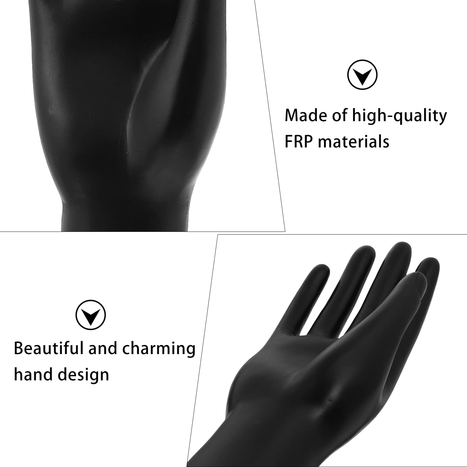 Cabilock 1-Piece Jewelry Display Hand Model - Mannequin Hand Bracelet & Ring Holder Stand for Jewelry Store, Boutique, and Trade Show Displays - Durable Plastic Jewelry Tree Stand for Necklaces, Bracelets, and Rings