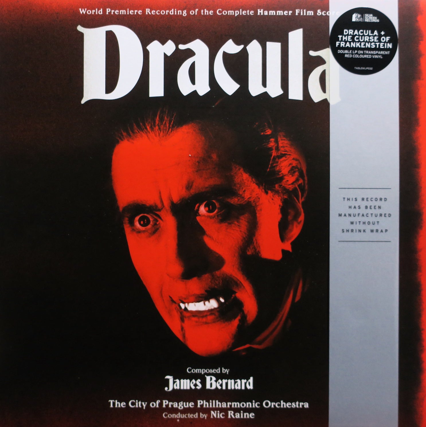 DRACULA/CURSE OF FRANKENSTEIN Original Soundtrack - Limited Edition Red Vinyl 2LP Record - Perfect for Horror Movie Nights & Vinyl Collectors