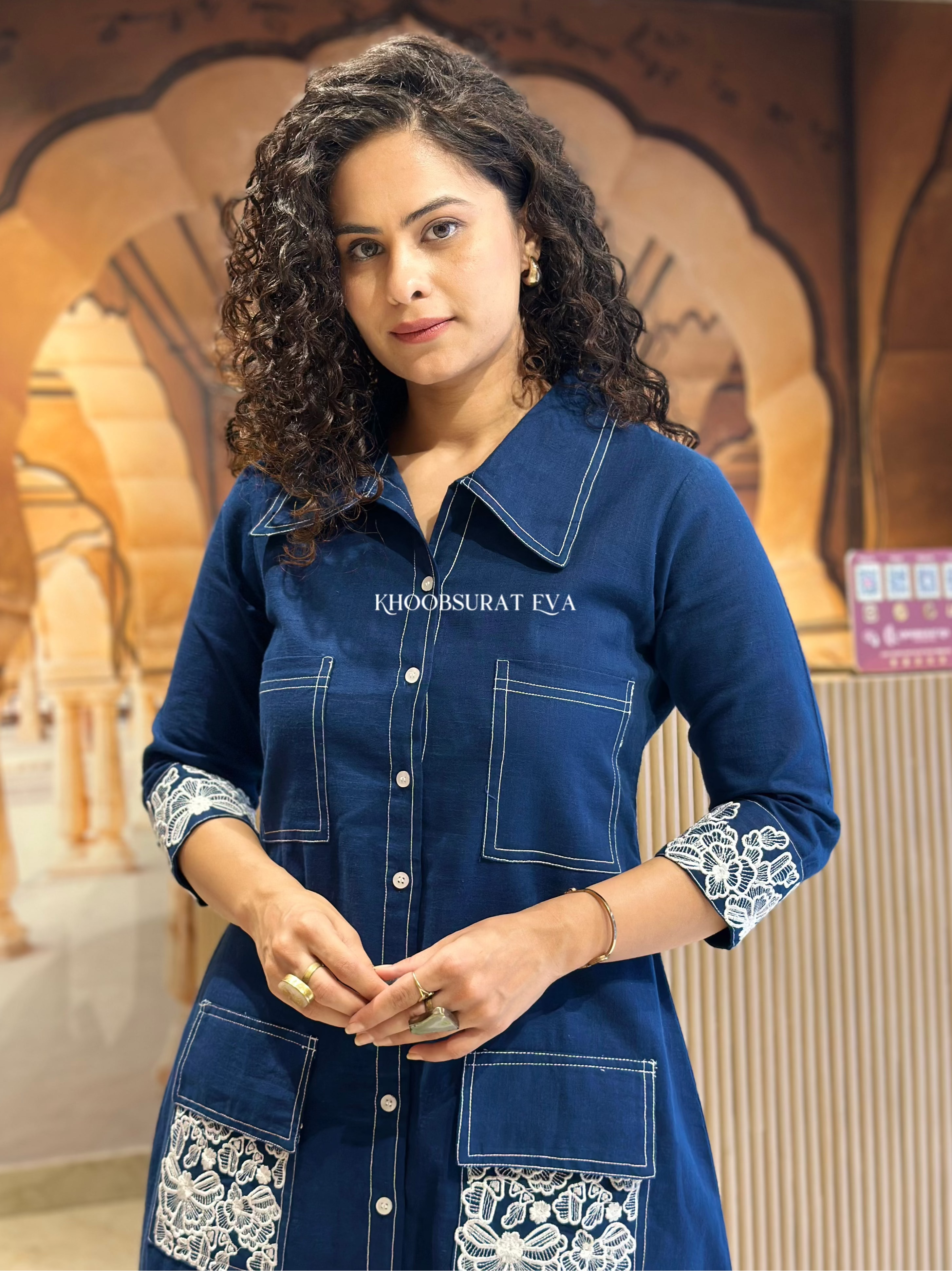 Next In Fashion Blue Dress - Elegant Women's Party Dress for Evening Events & Special Occasions