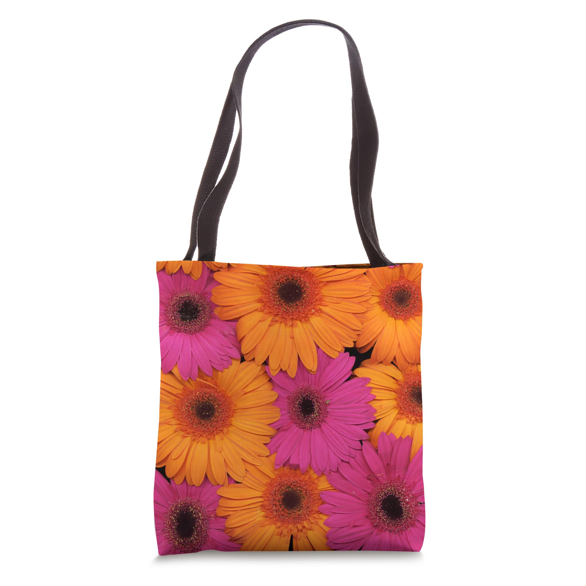 Stylish Pink & Orange Gerber Daisy Floral Tote Bag - Perfect for Beach, Shopping & Everyday Use