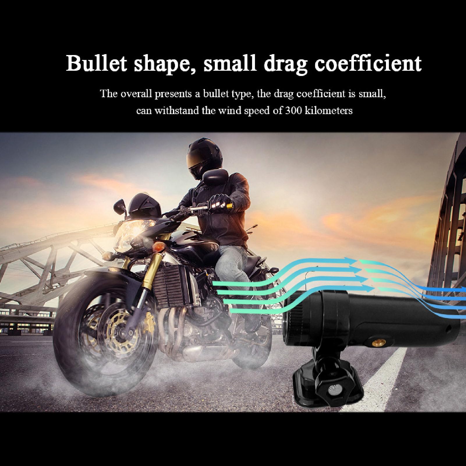 Best Motorcycle Helmet Camera HD 960P - Waterproof Action Camera for Bikers & Cyclists - Perfect for Road Trips, Racing & Adventure Sports